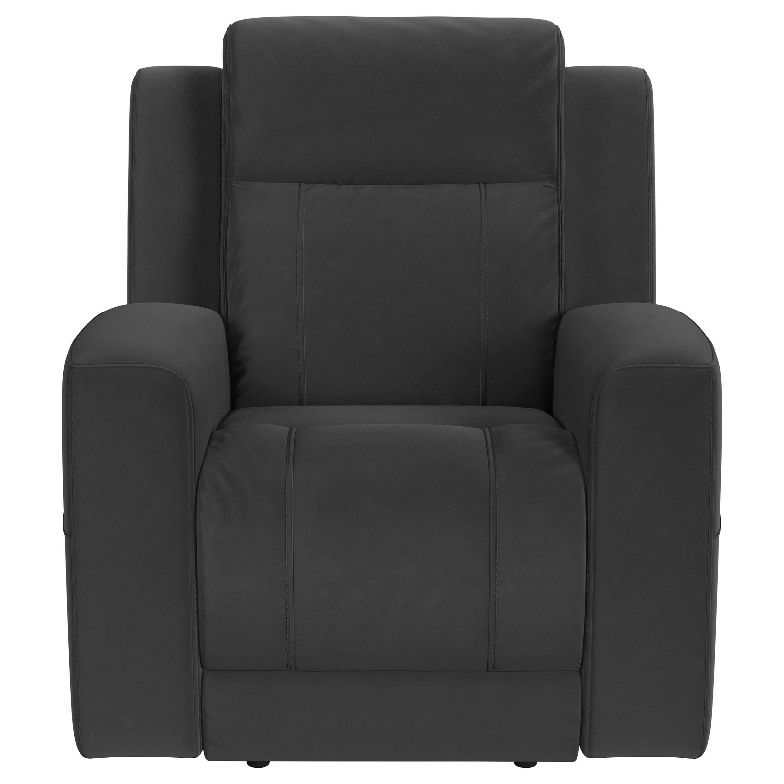 Coaster Furniture Brentwood 610286 Upholstered Recliner Chair - Dark Charcoal - Image 3