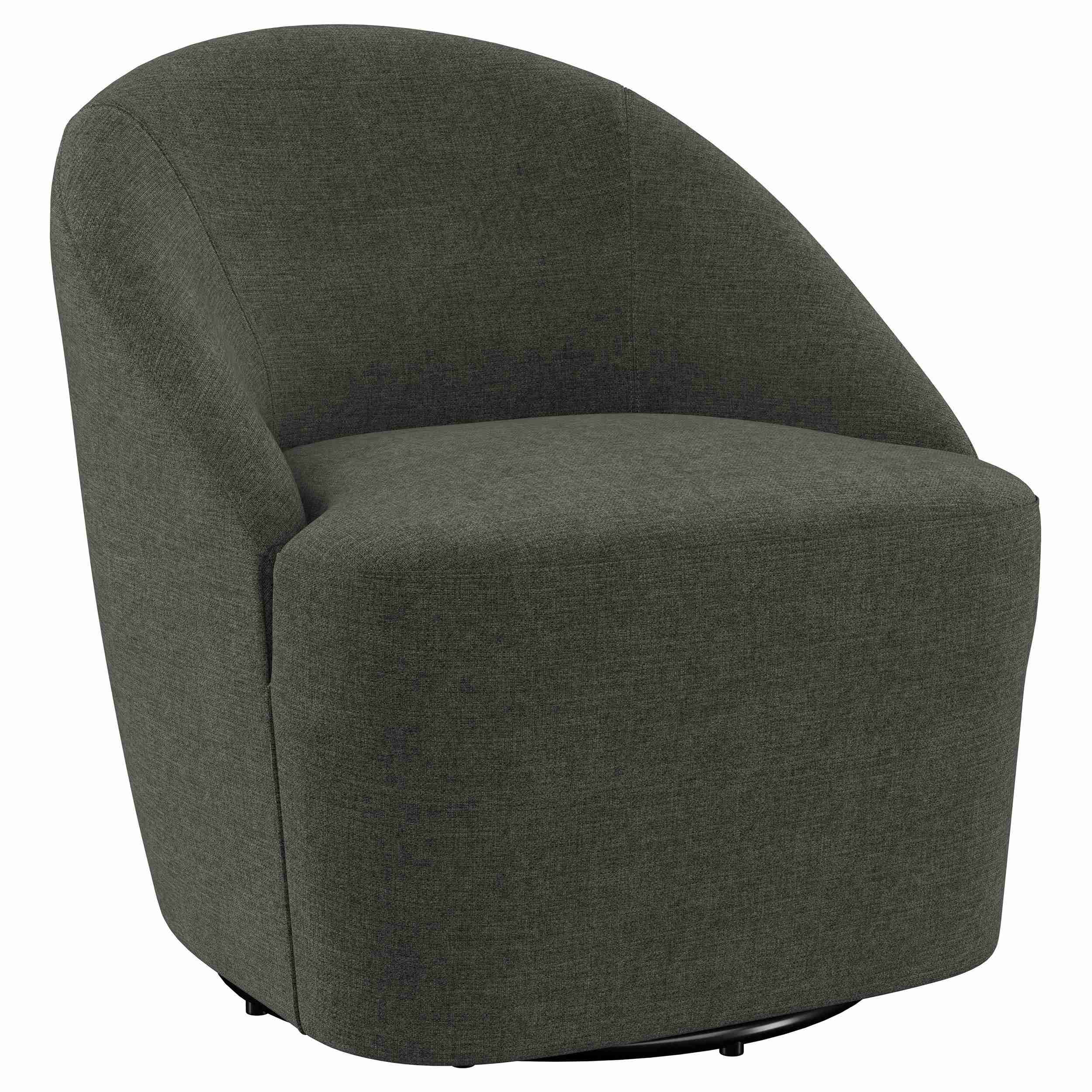 Coaster Furniture Leon 903075 Upholstered Barrel Accent Swivel Chair - Hunter Green - Image 1