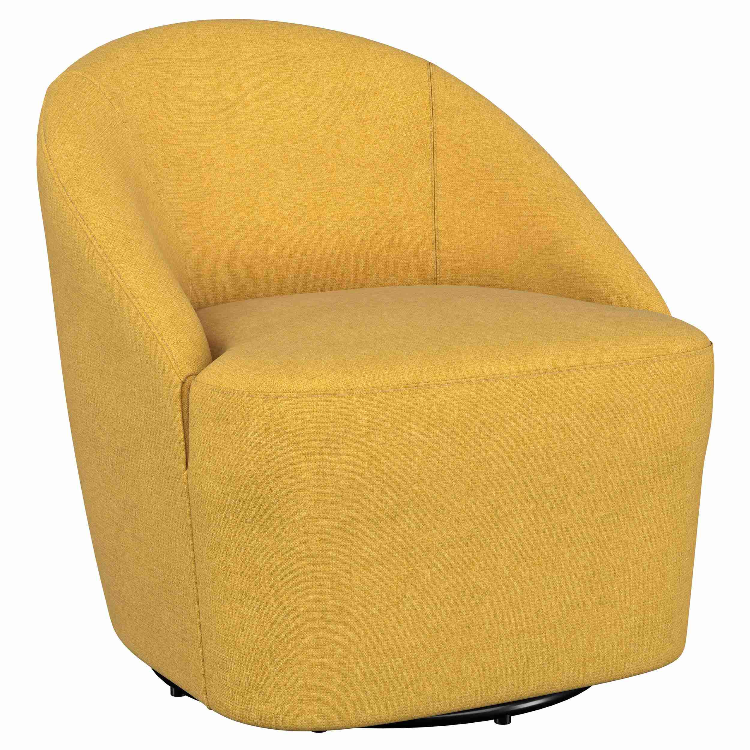 Coaster Furniture Leon 903076 Upholstered Barrel Accent Swivel Chair - Mustard Yellow - Image 1