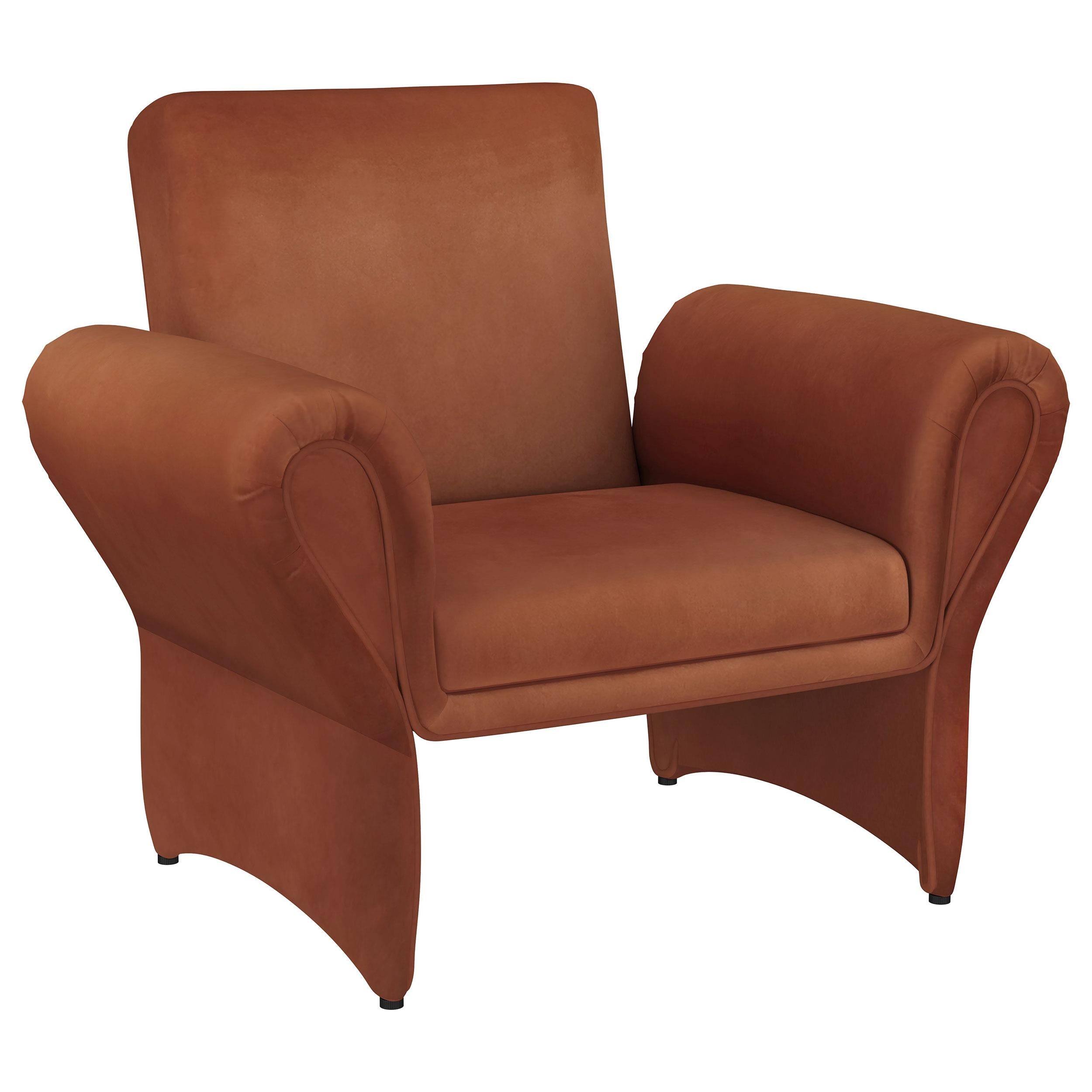 Coaster Furniture Liana 903150 Upholstered Roll Arm Accent Armchair - Rust Orange - Image 1
