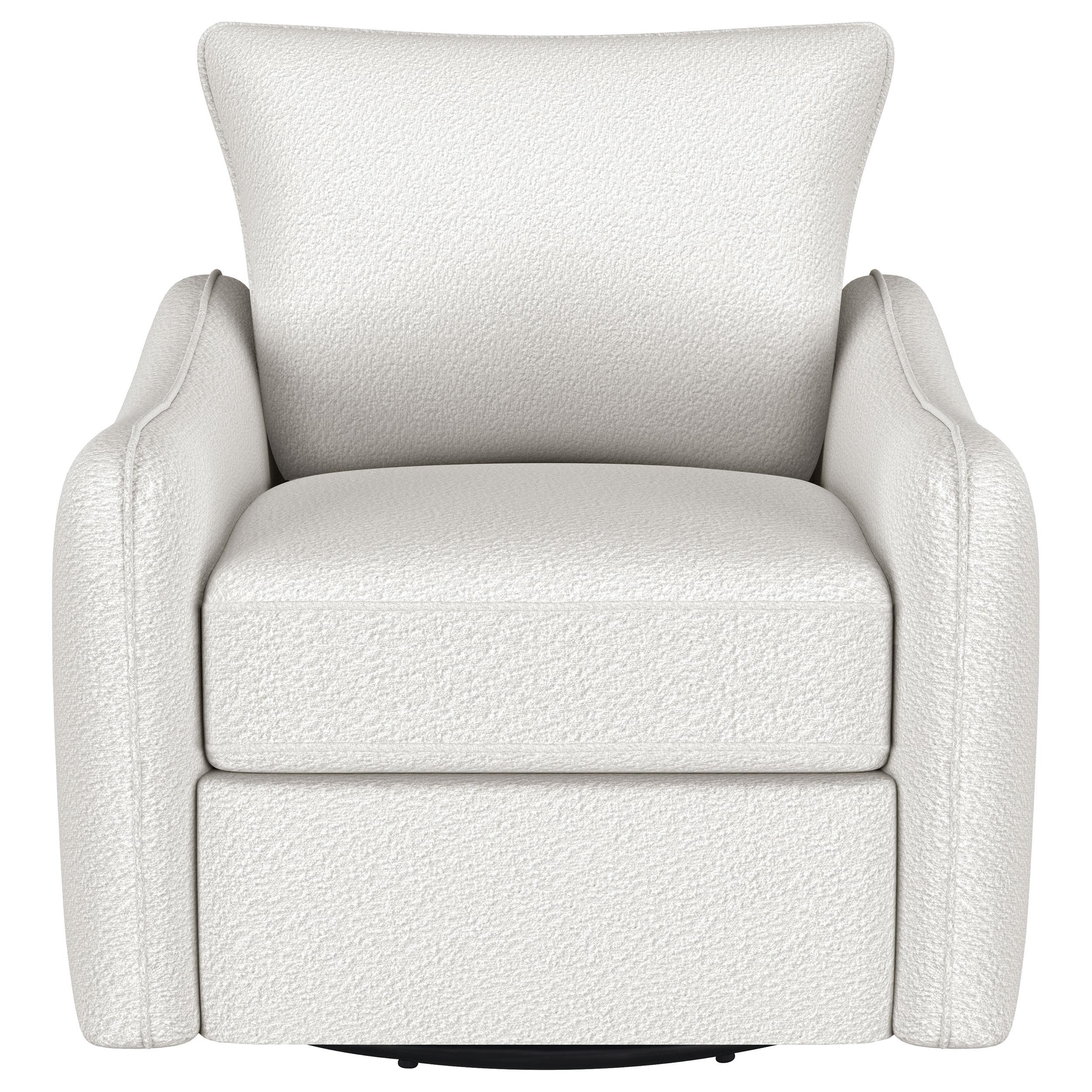 Coaster Furniture Madia 903391 Upholstered Sloped Arm Swivel Glider Chair - Vanilla - Image 2