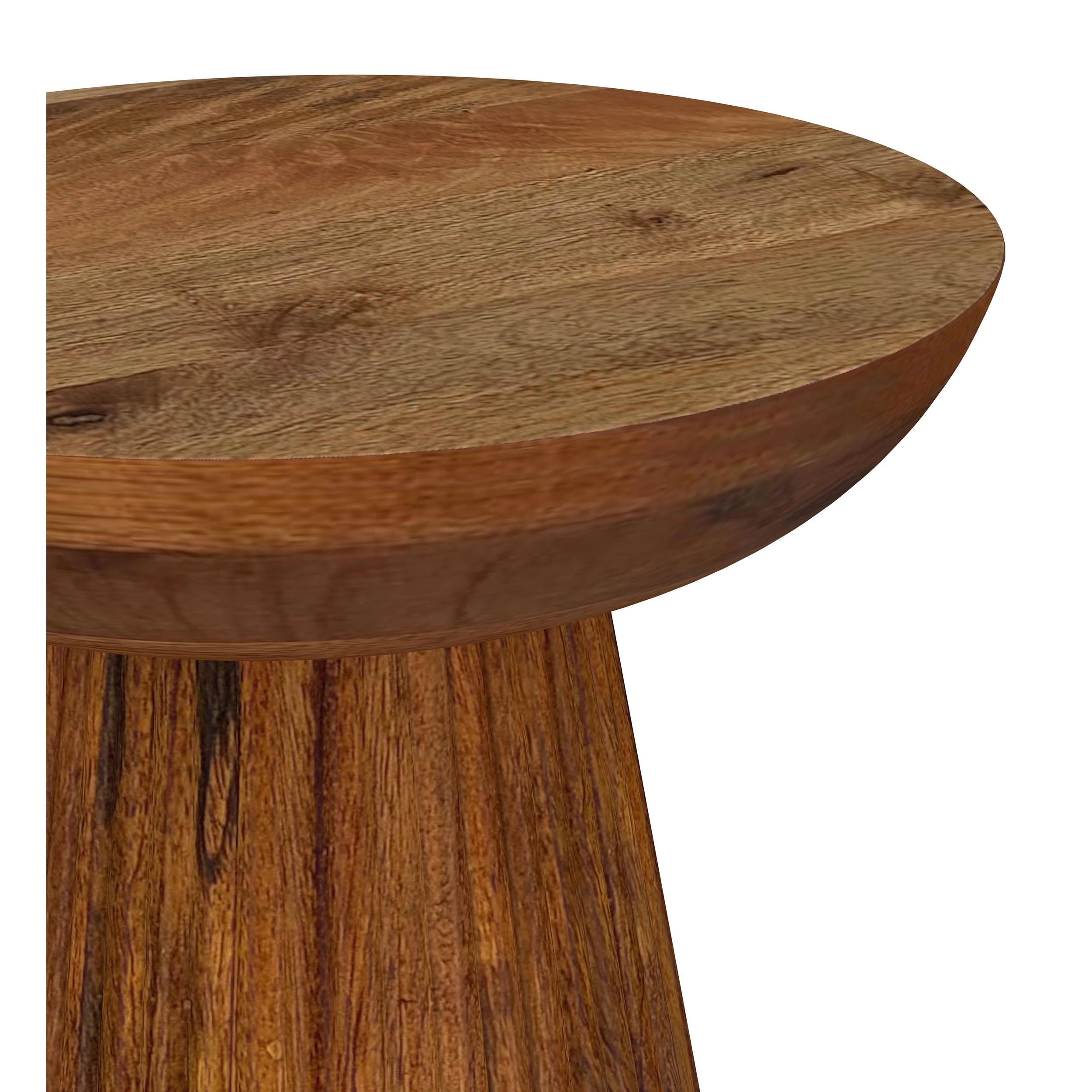 Coaster Furniture Aureo 931155 Round Solid Wood Accent Side Table - Wild Honey - Image 3