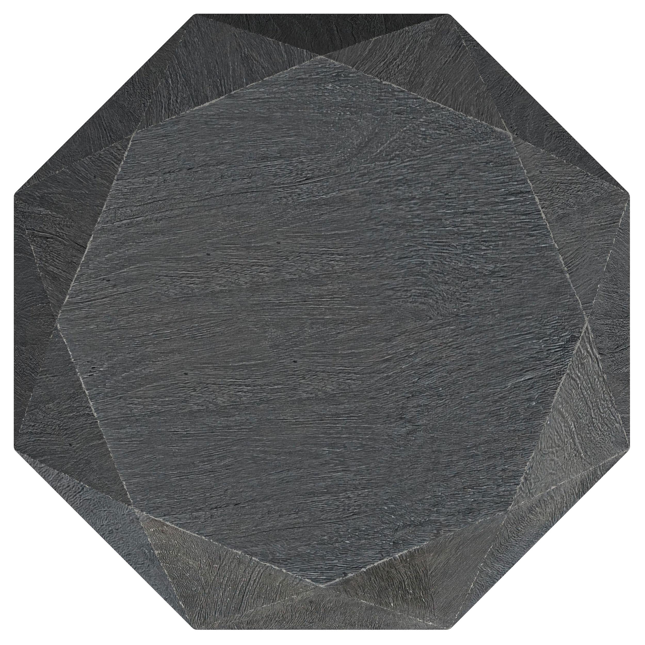 Coaster Furniture Jacinto 931159 Octagonal Solid Mango Wood Side Table - Grey - Image 3