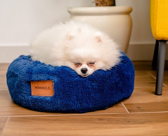 MIMIKO Pets Legowisko Shaggy okrągłe M 45cm chabrowe - Image 2