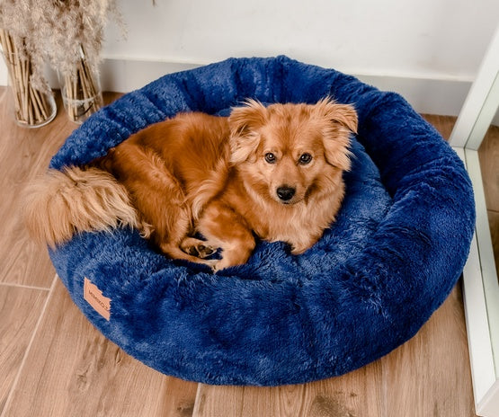 MIMIKO Pets Legowisko Shaggy okrągłe XL 75cm chabrowe - Image 2