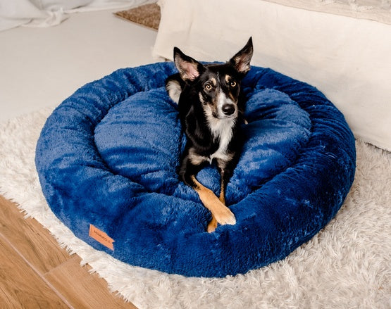 MIMIKO Pets Legowisko Shaggy okrągłe XXL 100cm chabrowe - Image 2