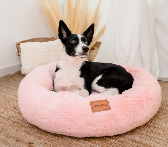 MIMIKO Pets Legowisko Shaggy okrągłe XL 75cm różowe - Image 2
