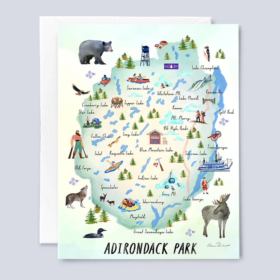 Adirondack Park Folded Notecard, Individual Card - Image 2