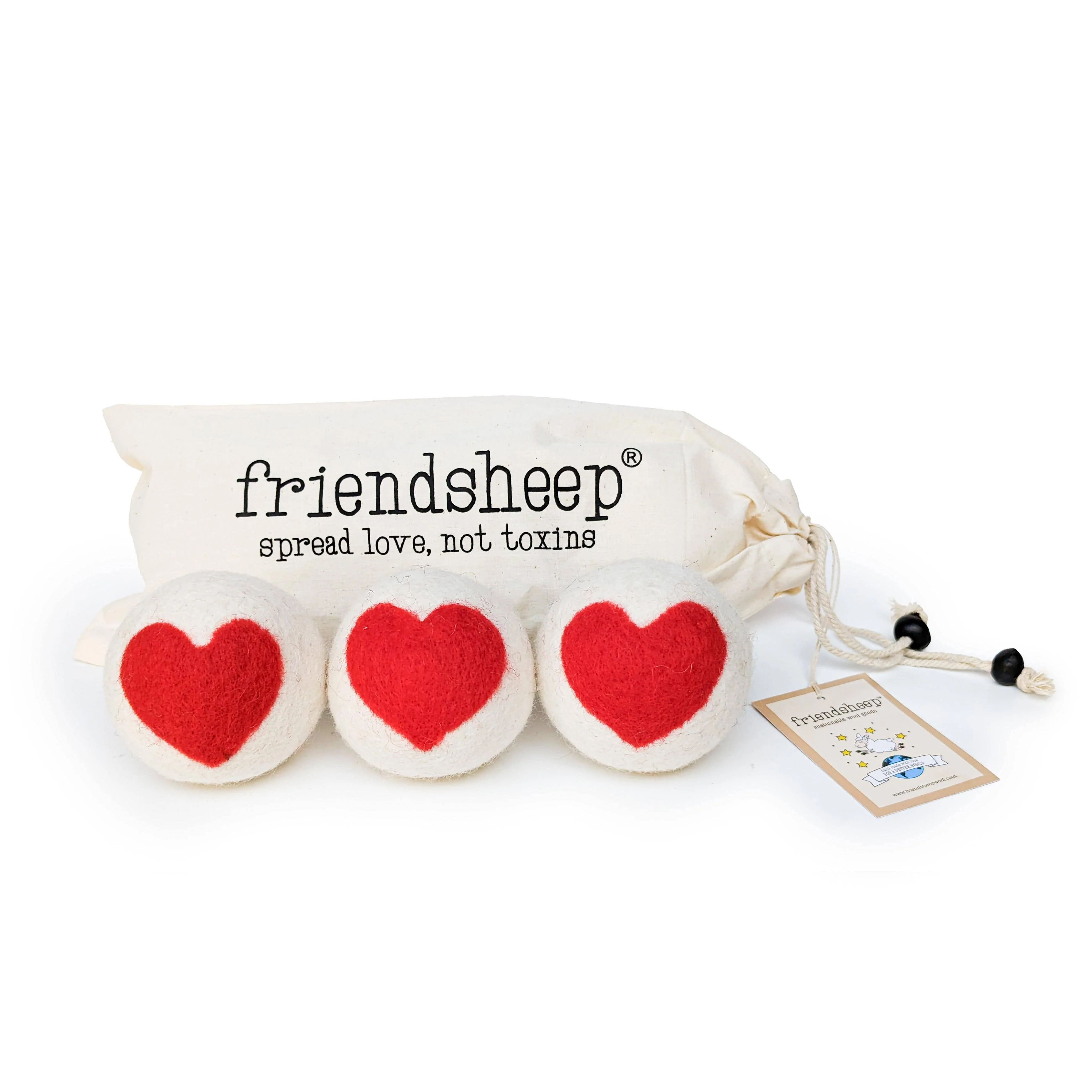 Heart Trio Eco Dryer Balls - Set of 3 - Image 1