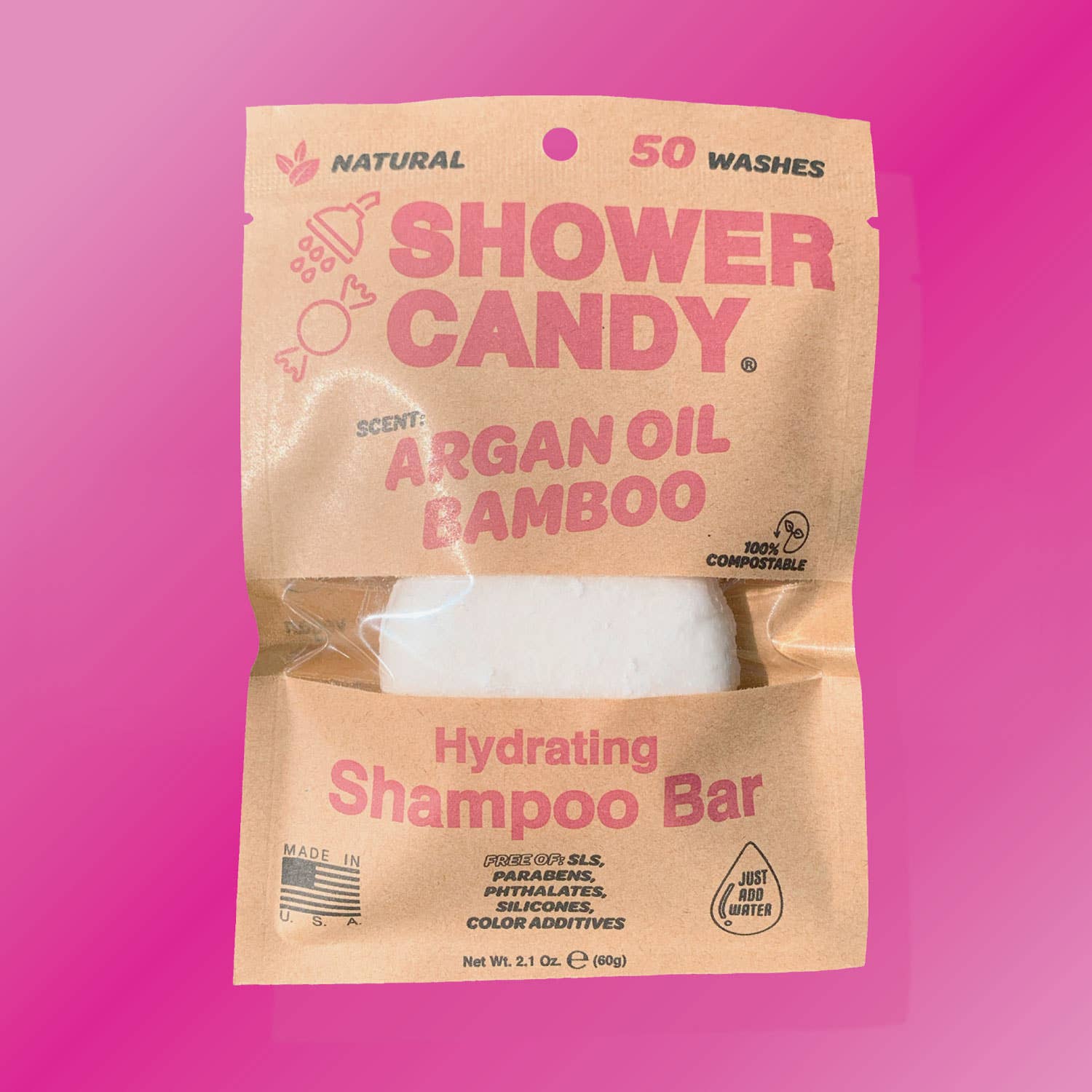 Argan Oil Bamboo Shampoo Bar - Image 1