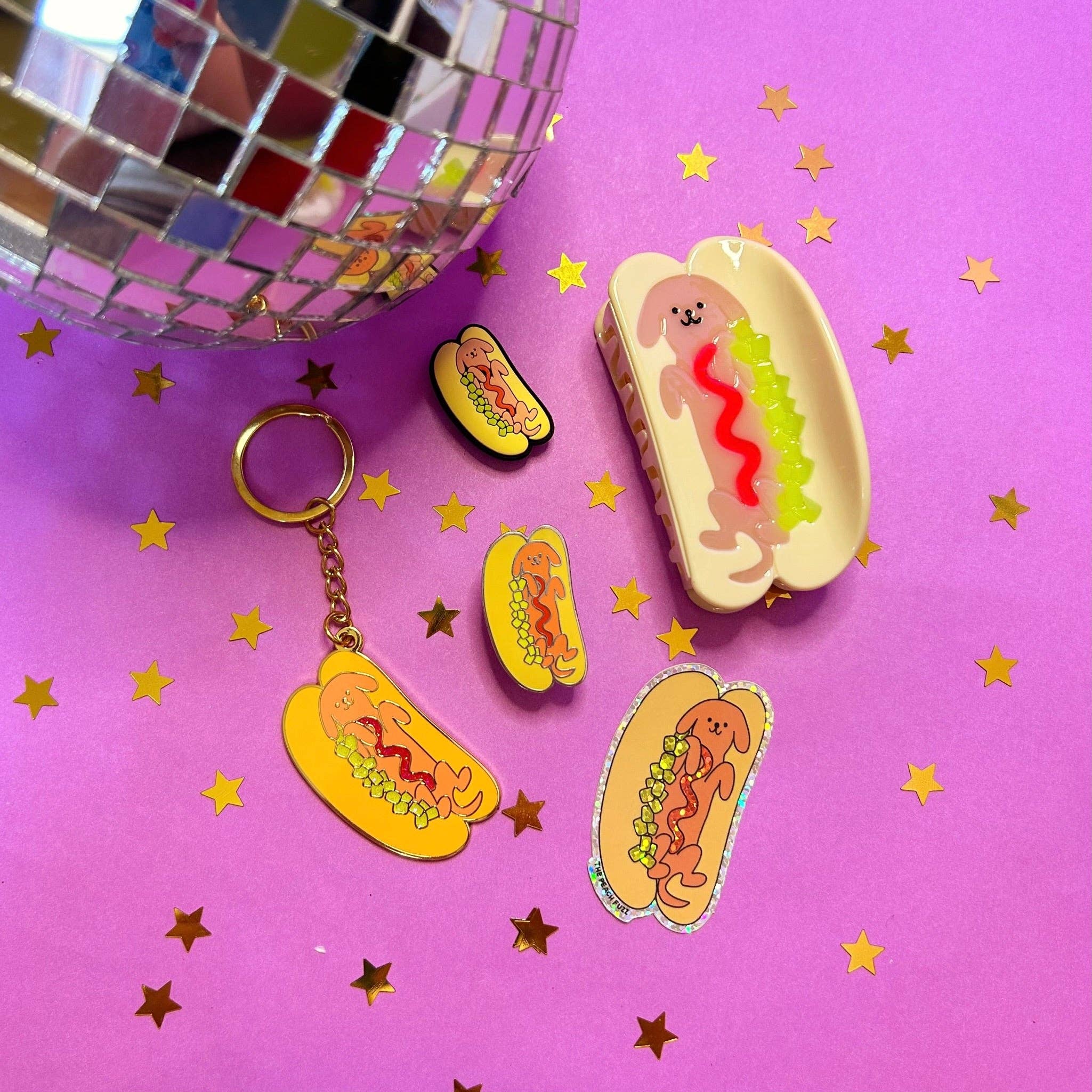 Hot Doggy Dog Glitter Sticker - Image 2