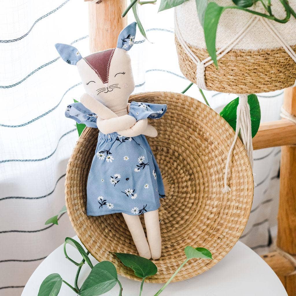Cora the Cat: Blue daisies - Image 2