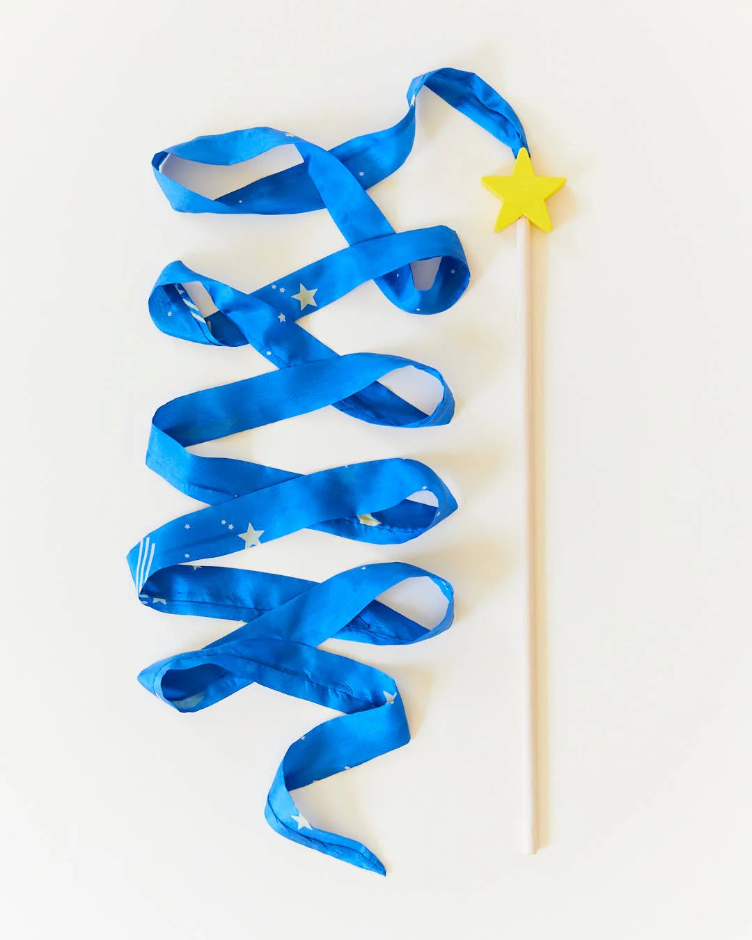 Star Silk & Wood Streamer - Wand for Pretend Play - Image 1