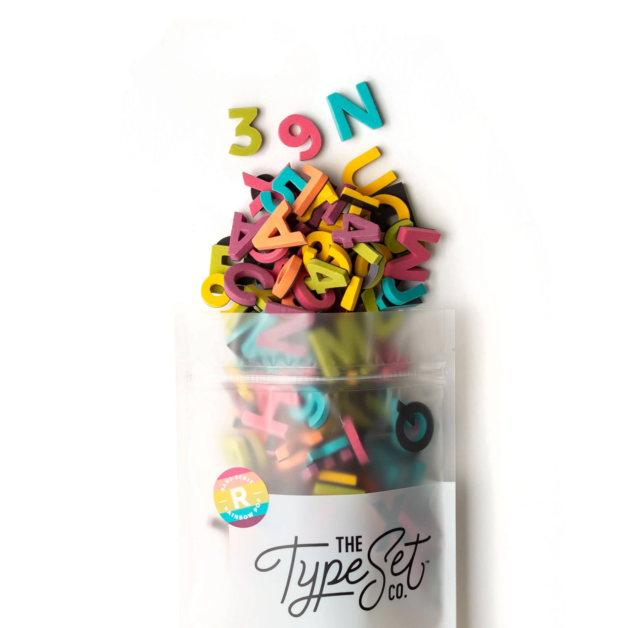 1" 200pc Rainbow Pop Magnetic Letters - Image 1