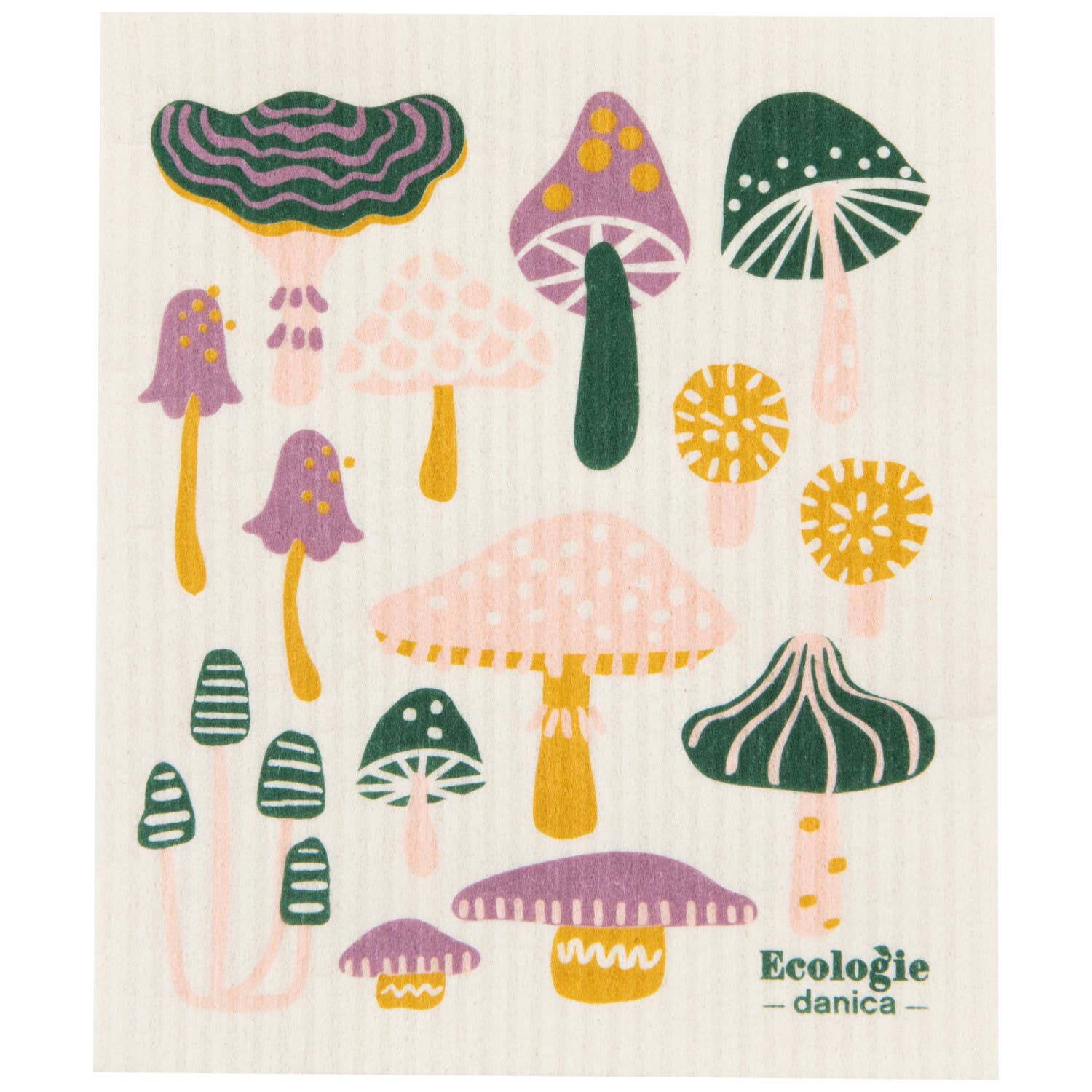 Mushroom Gems Swedish Dishcloth - Image 1
