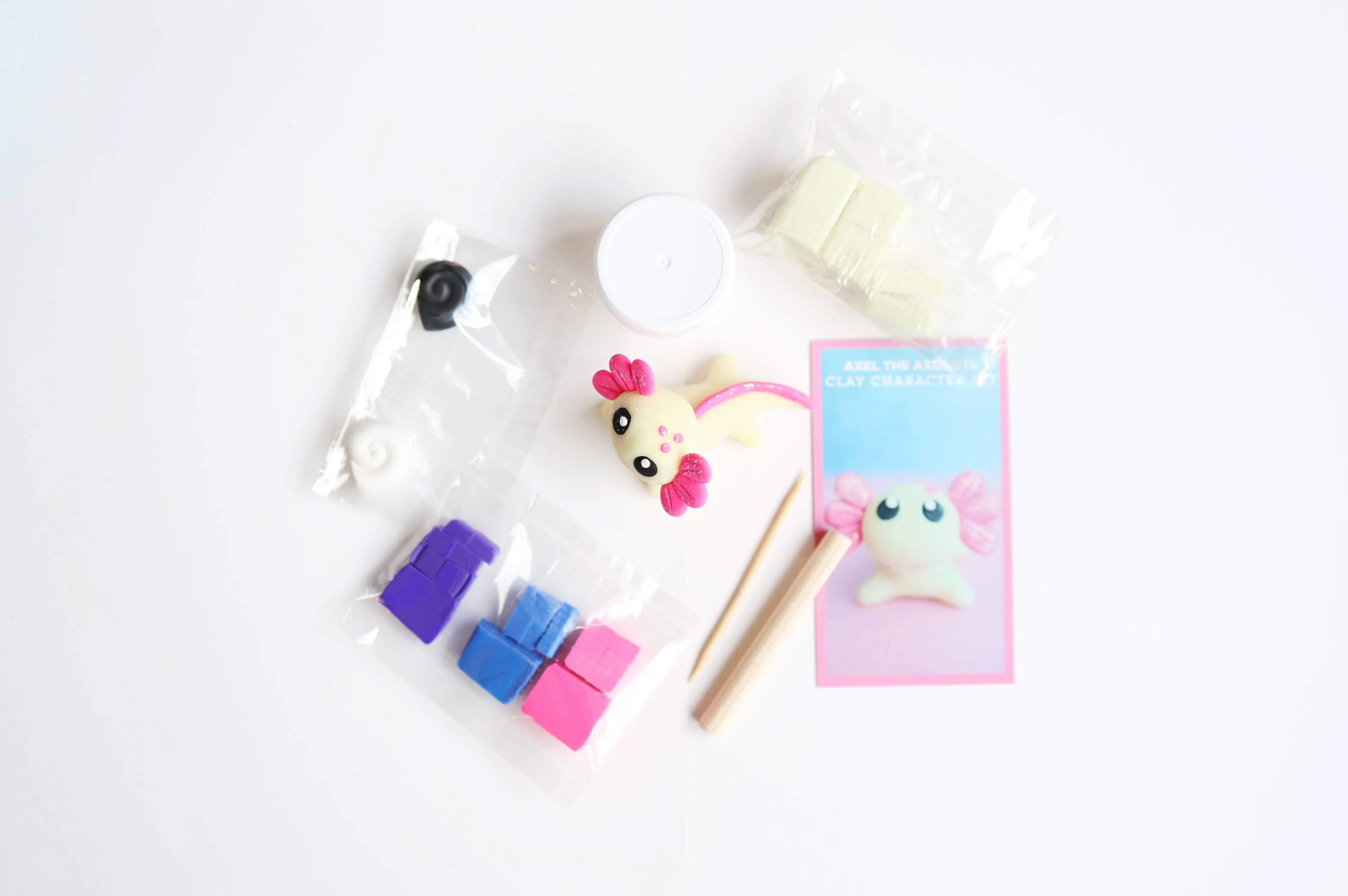 Axel the Axolotl DIY Polymer Clay Kit - Arts & Craft Kit - Image 2