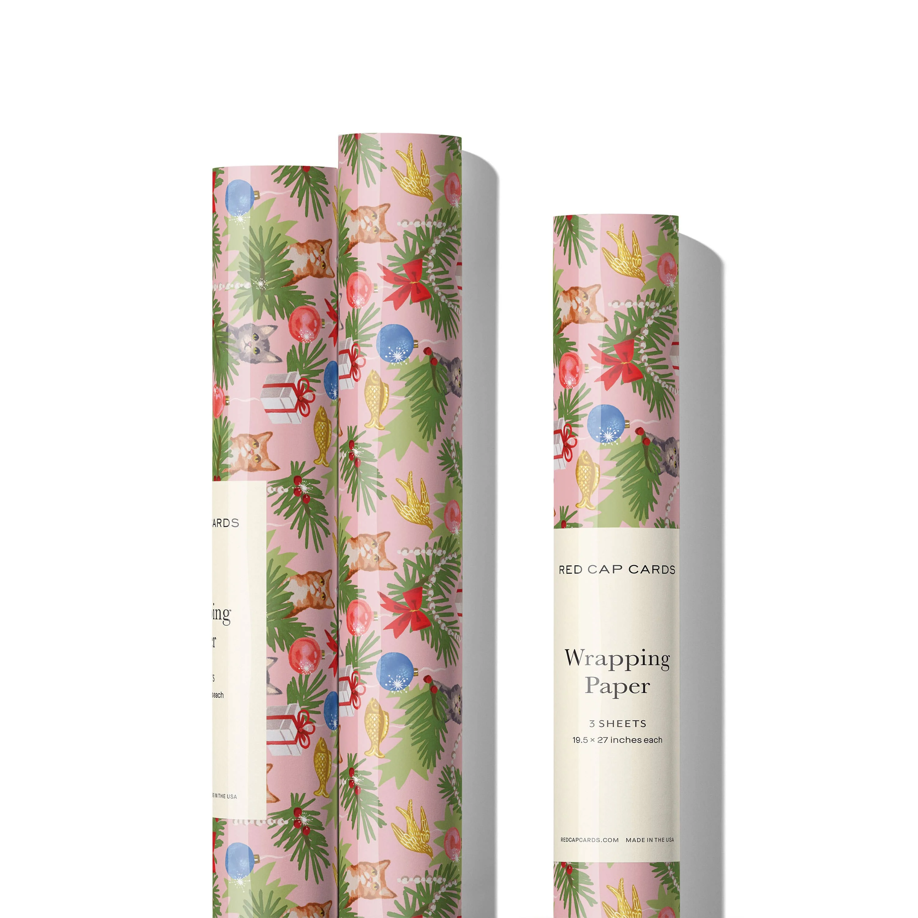 Meowy Christmas holiday wrapping paper - Image 2