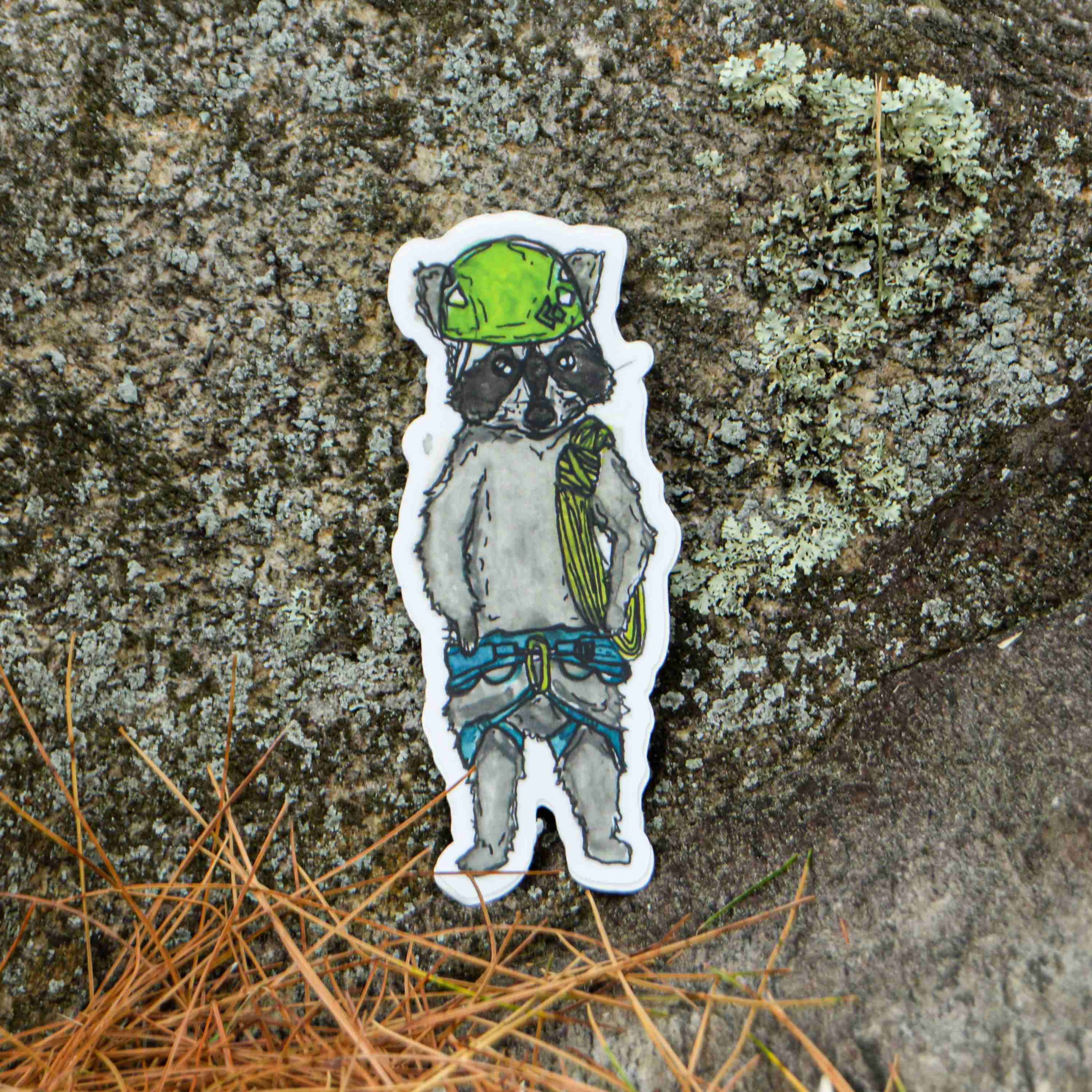 Climbing Raccoon Sticker - Image 2