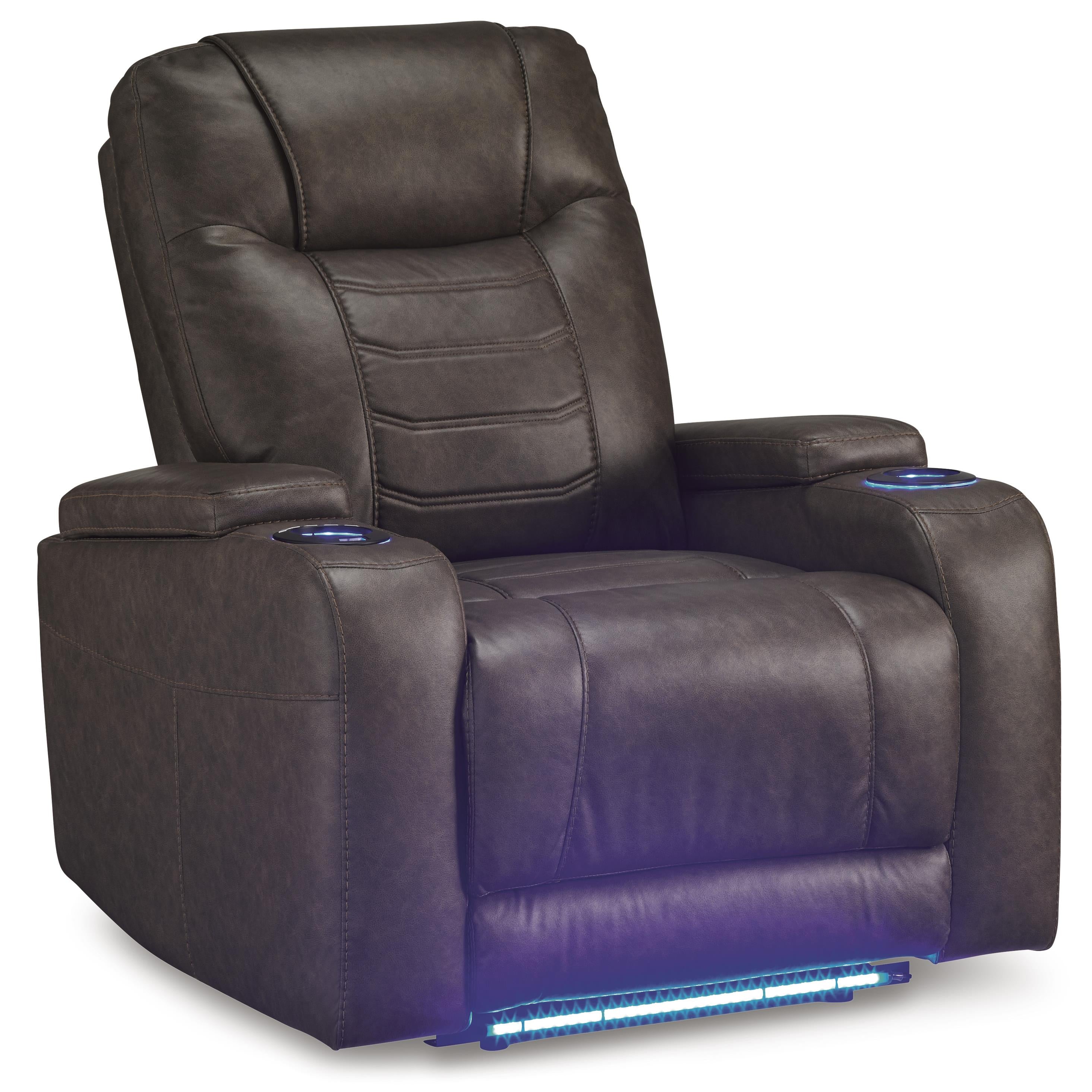 Signature Design by Ashley Schooner Rocks 1610413 Power Recliner with Adjustable Headrest - Image 1