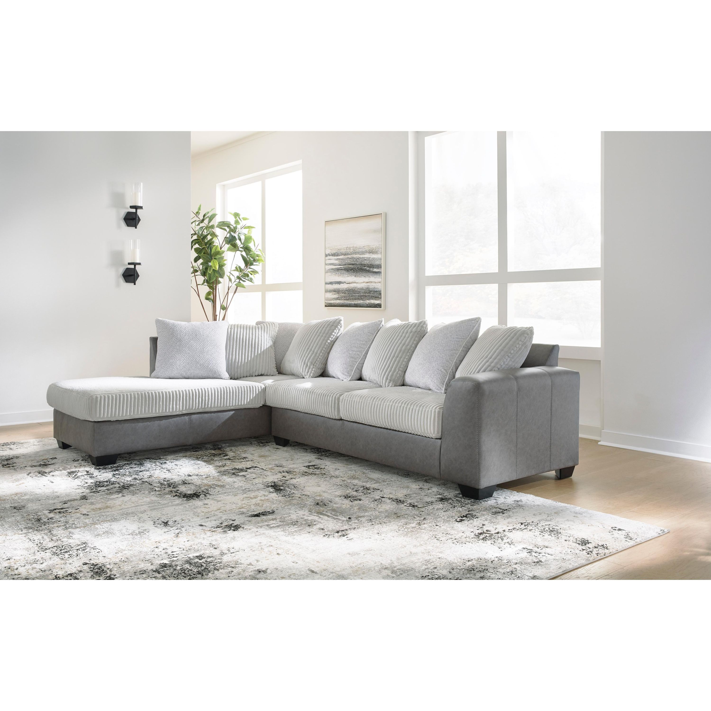 Benchcraft Clairette Court 31503S1 2 pc Sectional with Chaise - Image 2