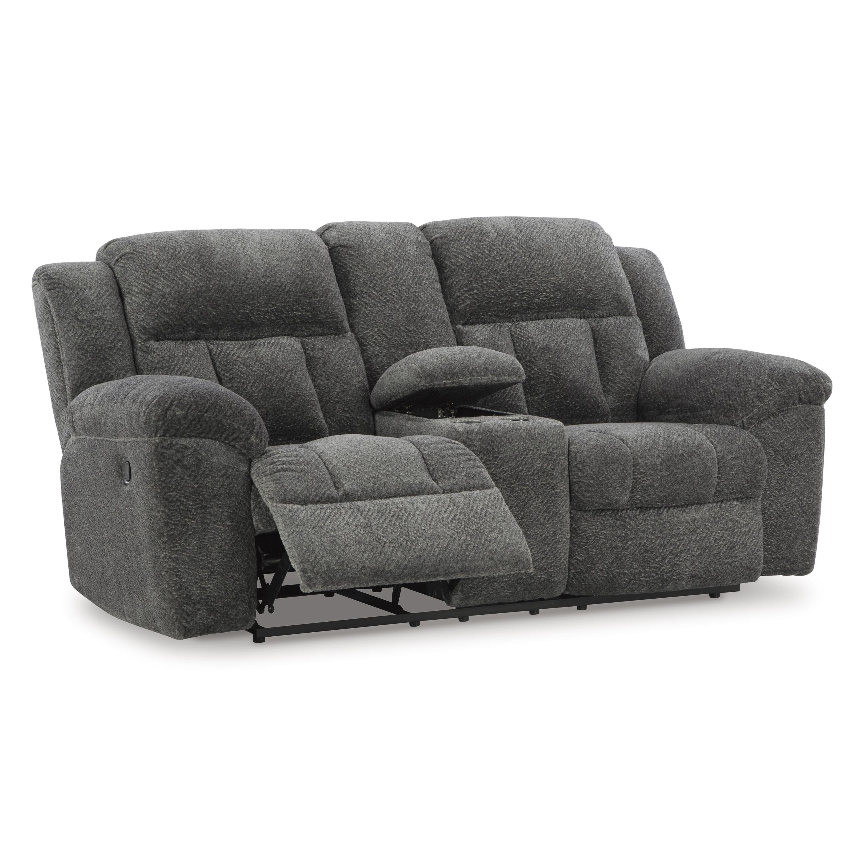 Signature Design by Ashley Frohn 3740694 Double Reclining Loveseat with Console - Image 2