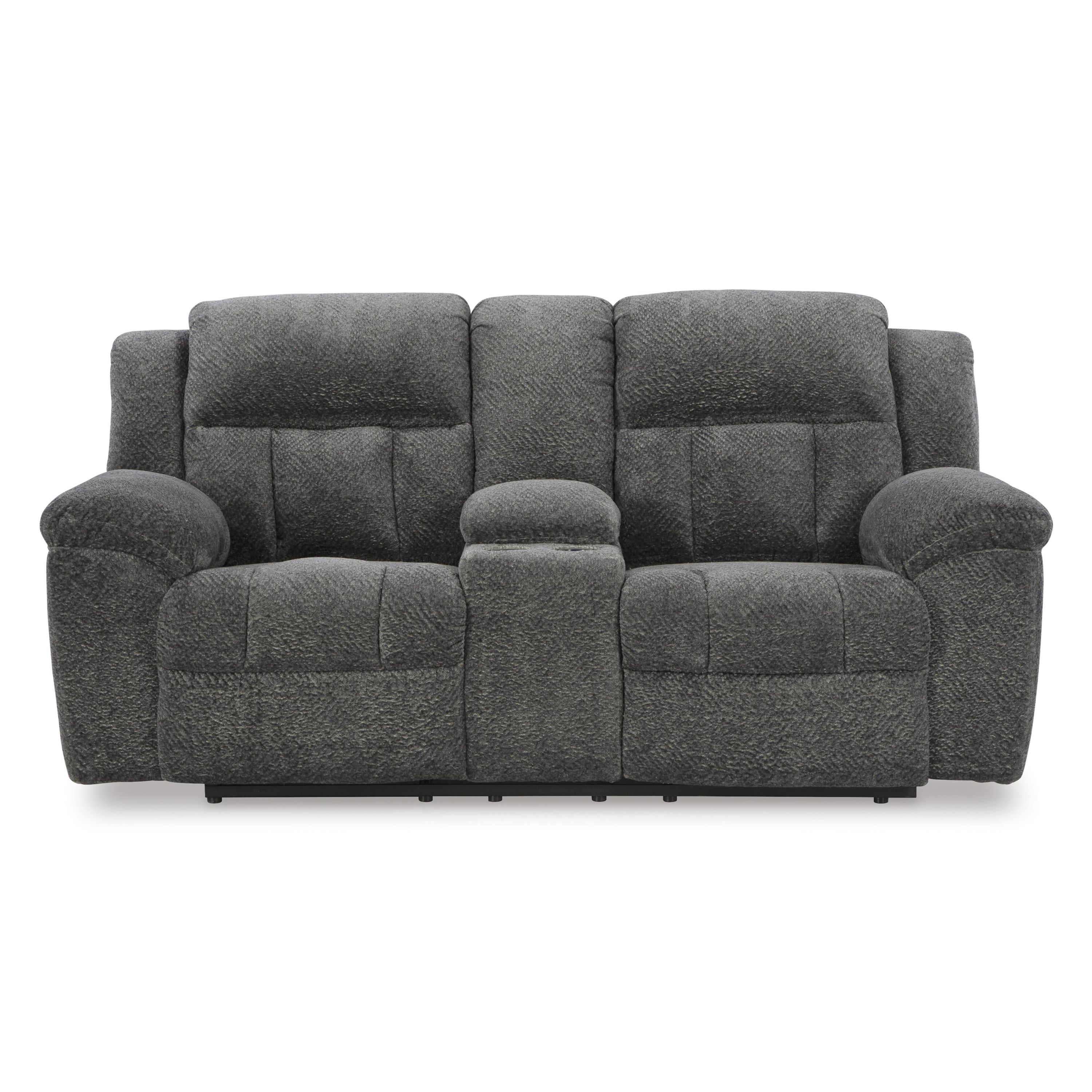 Signature Design by Ashley Frohn 3740694 Double Reclining Loveseat with Console - Image 3