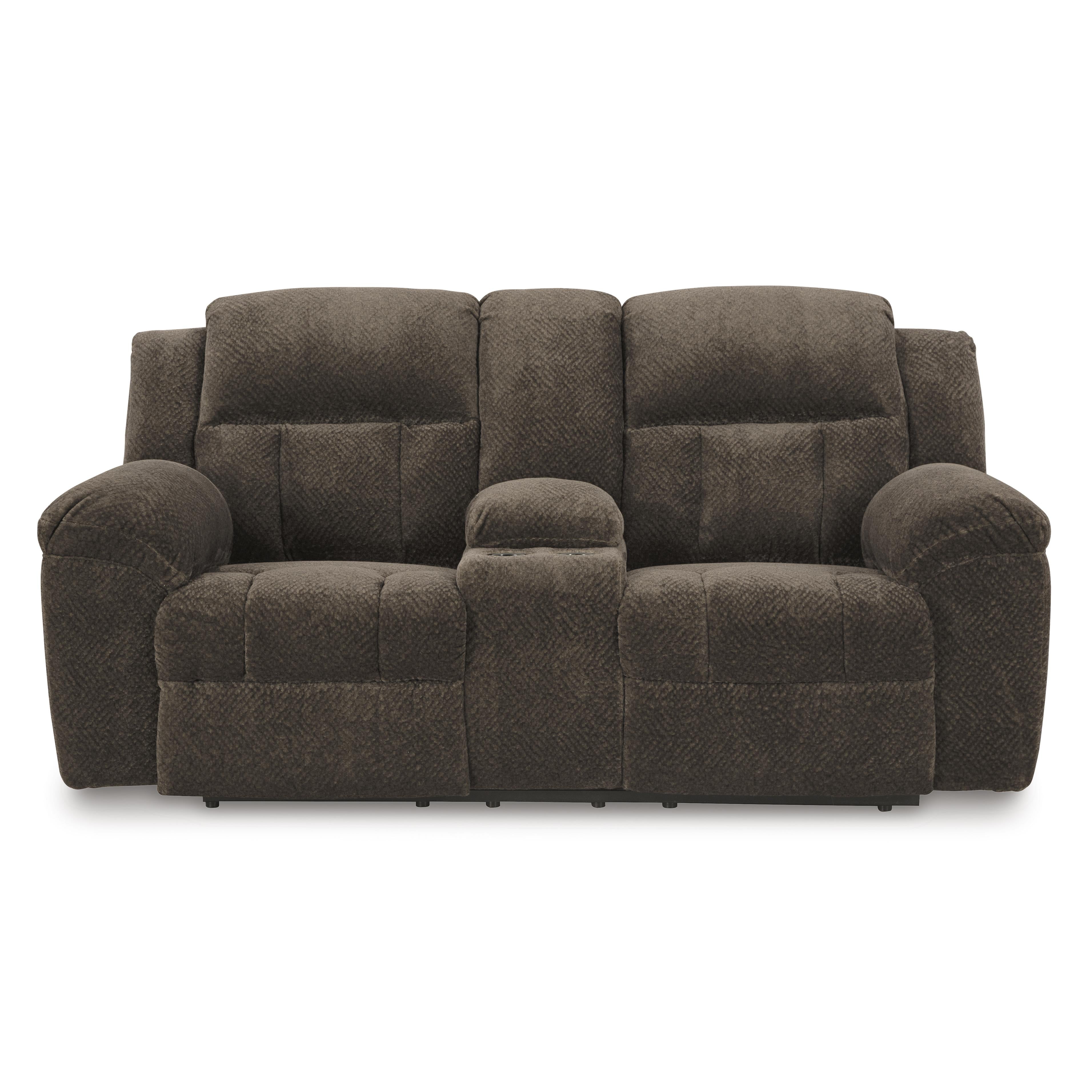 Signature Design by Ashley Frohn 3740794 Double Reclining Loveseat with Console - Image 3