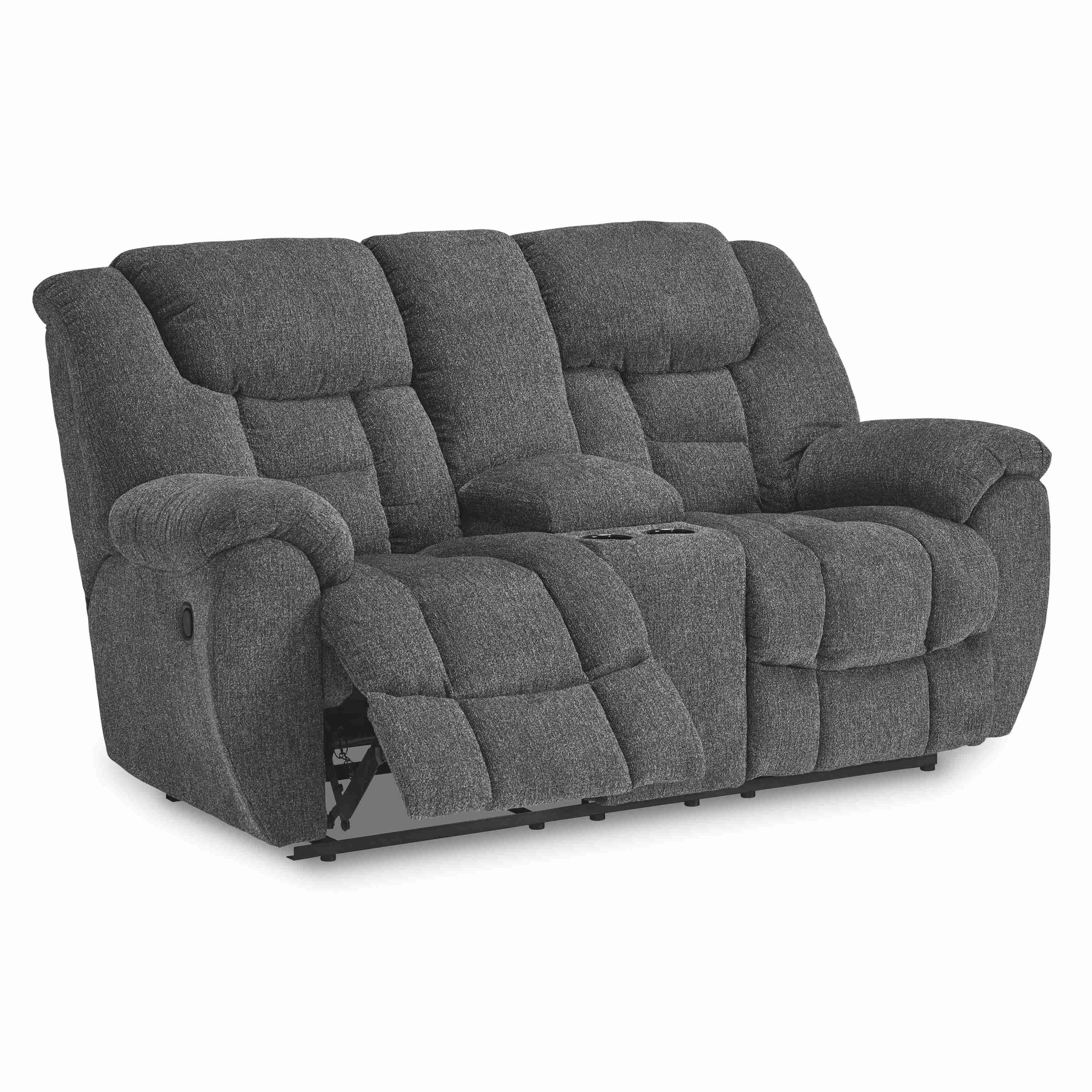 Signature Design by Ashley Foreside 3810494 Double Reclining Loveseat with Console - Image 2