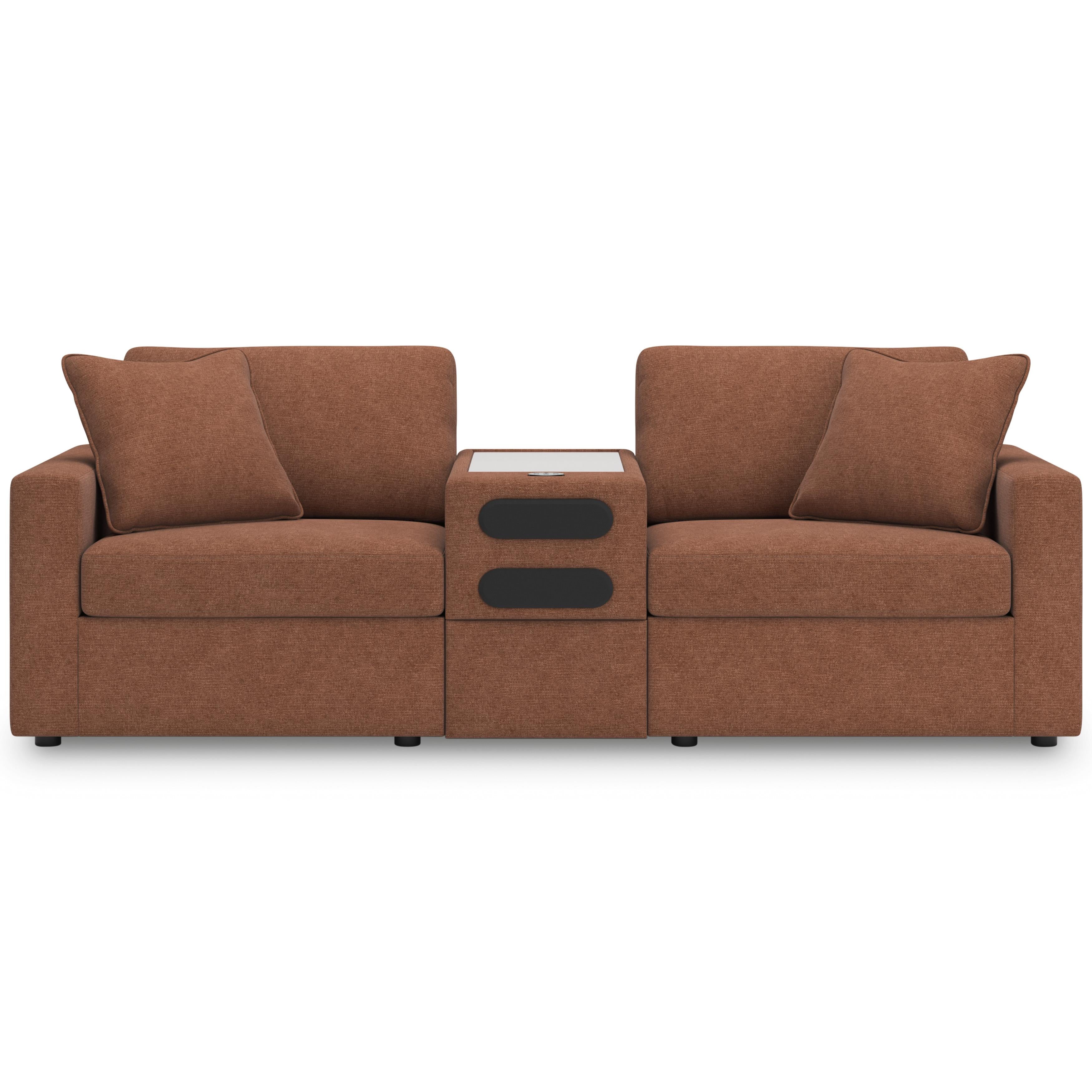 Signature Design by Ashley Modmax 92102S13 3 pc Sectional Loveseat with Audio System - Image 2