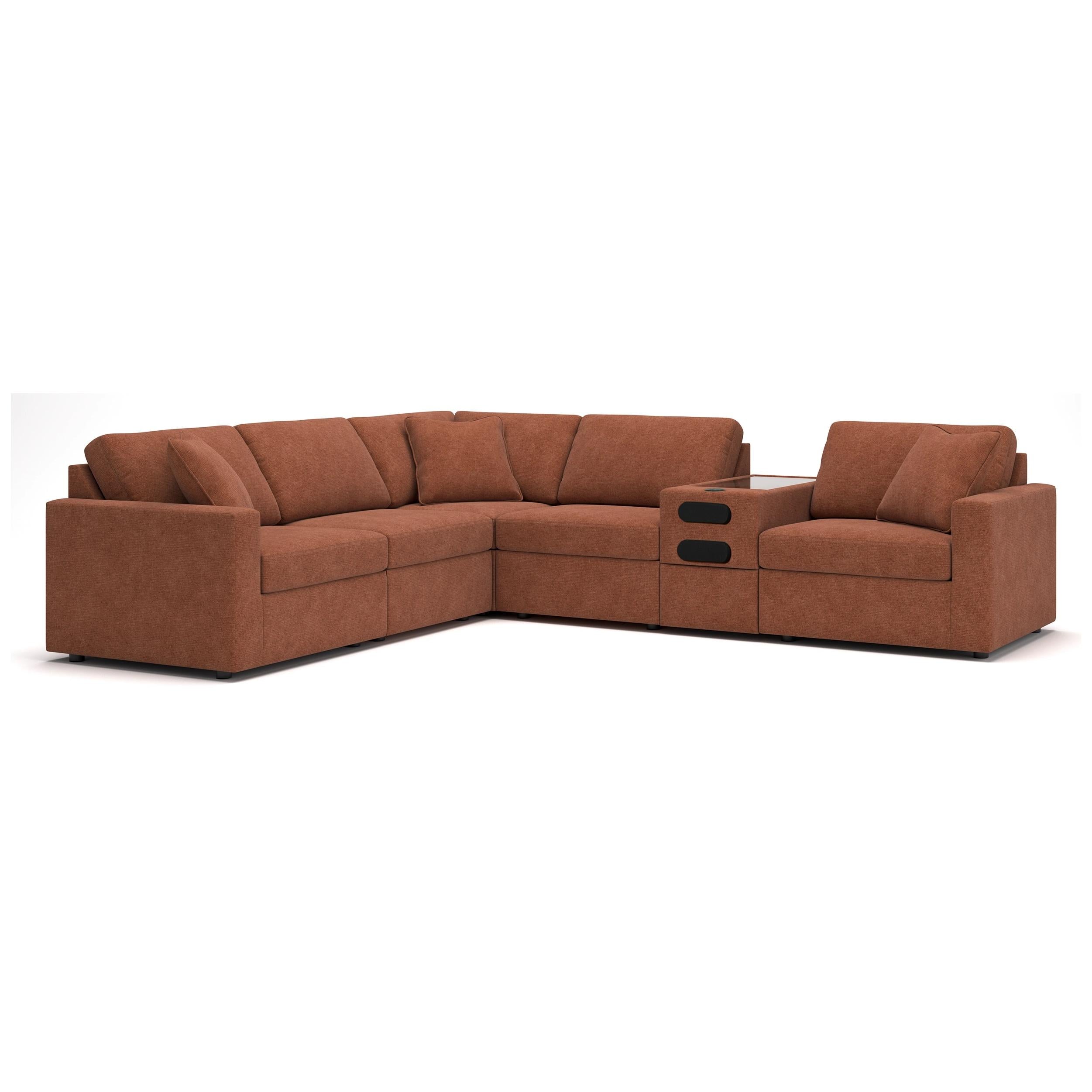 Signature Design by Ashley Modmax 92102S14 6 pc Sectional with Audio System - Image 1