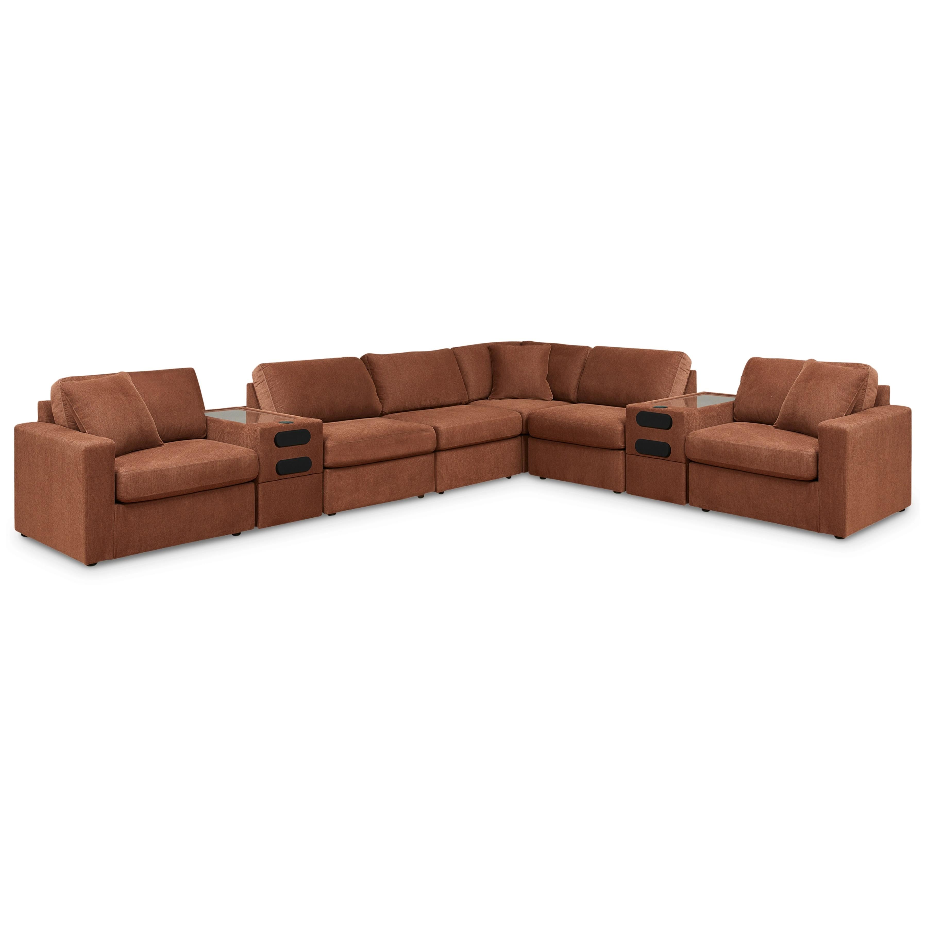 Signature Design by Ashley Modmax 92102S16 8 pc Sectional with Audio System - Image 1
