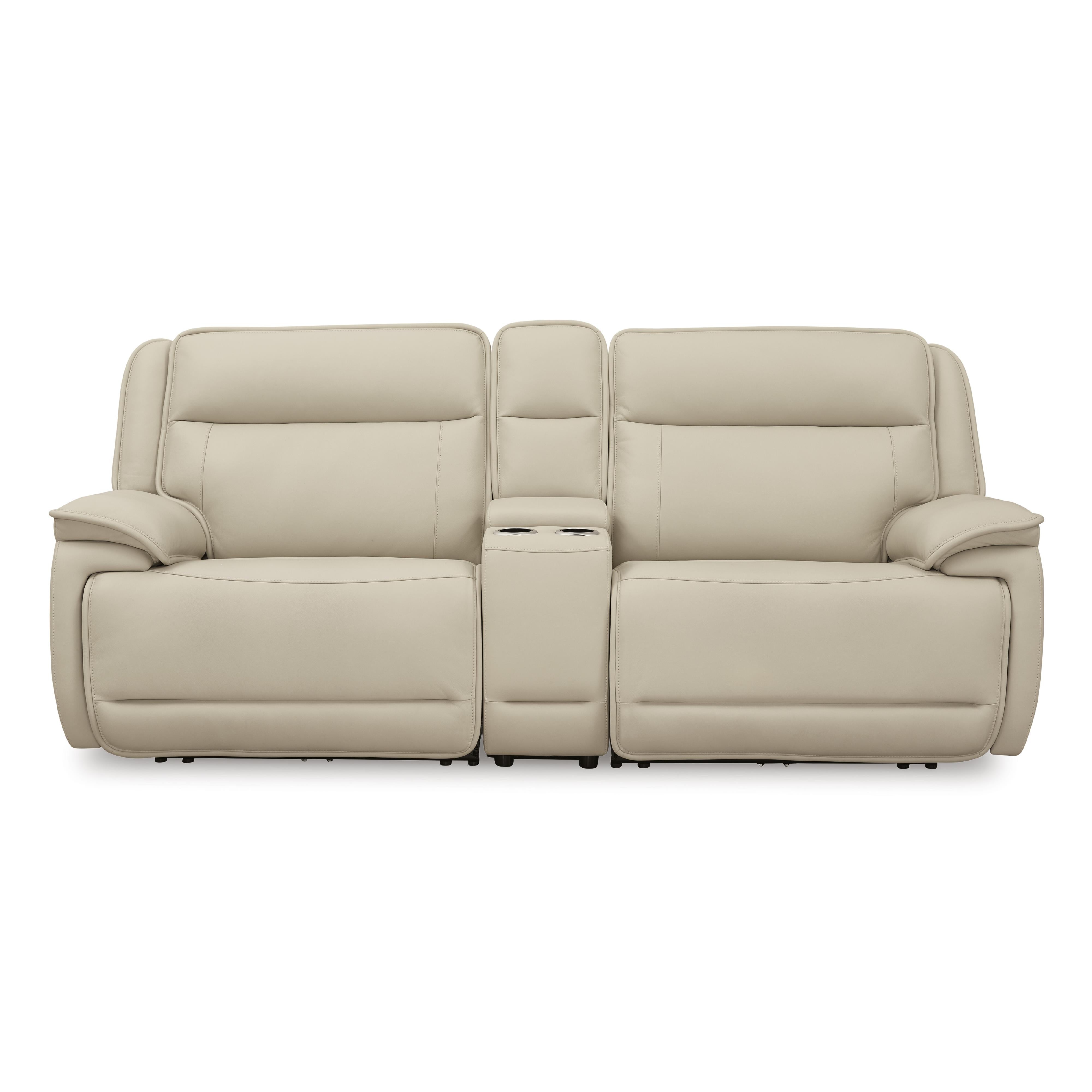 Signature Design by Ashley Double Deal U13001S4 2 pc Power Reclining Loveseat Sectional with Console - Image 1
