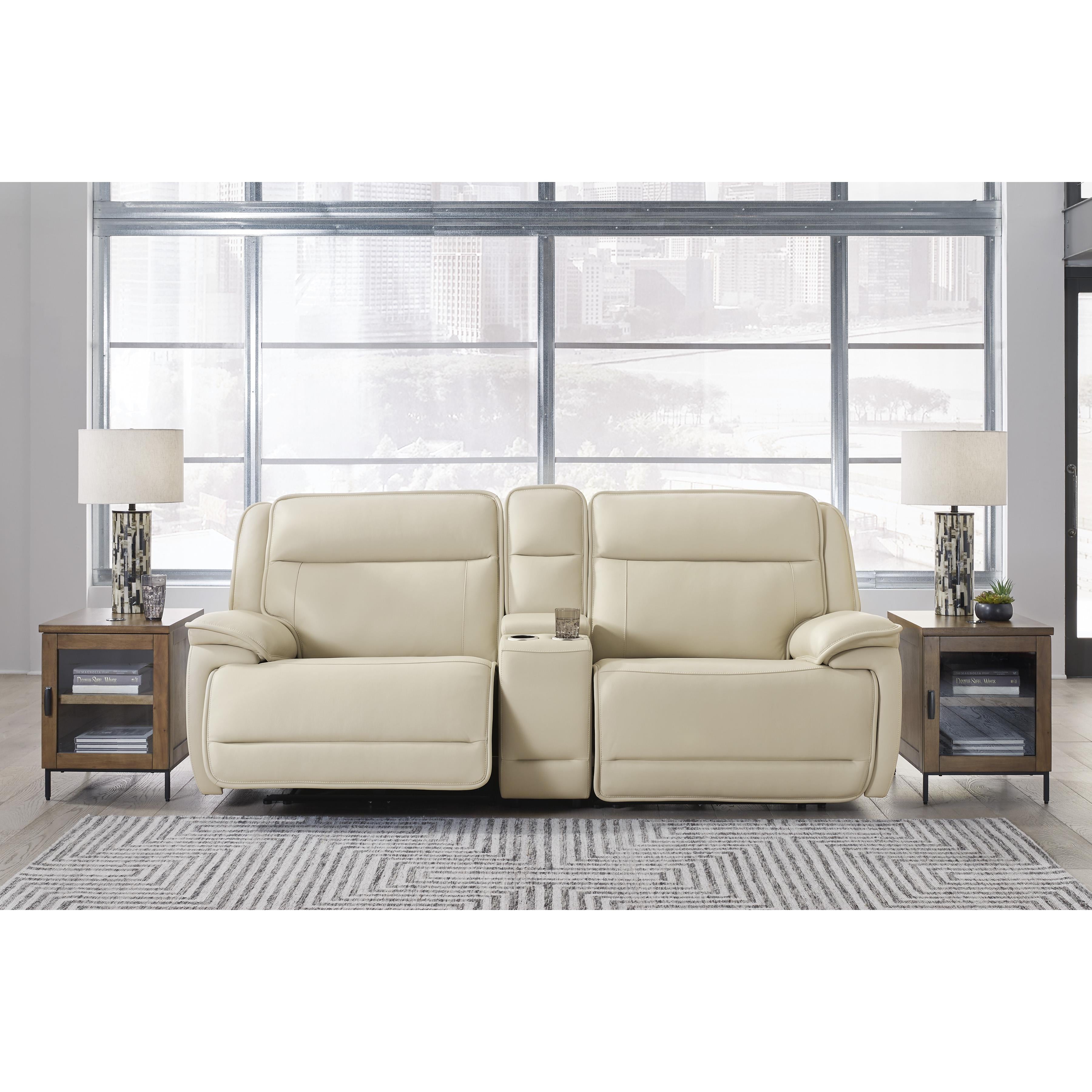 Signature Design by Ashley Double Deal U13001S4 2 pc Power Reclining Loveseat Sectional with Console - Image 2