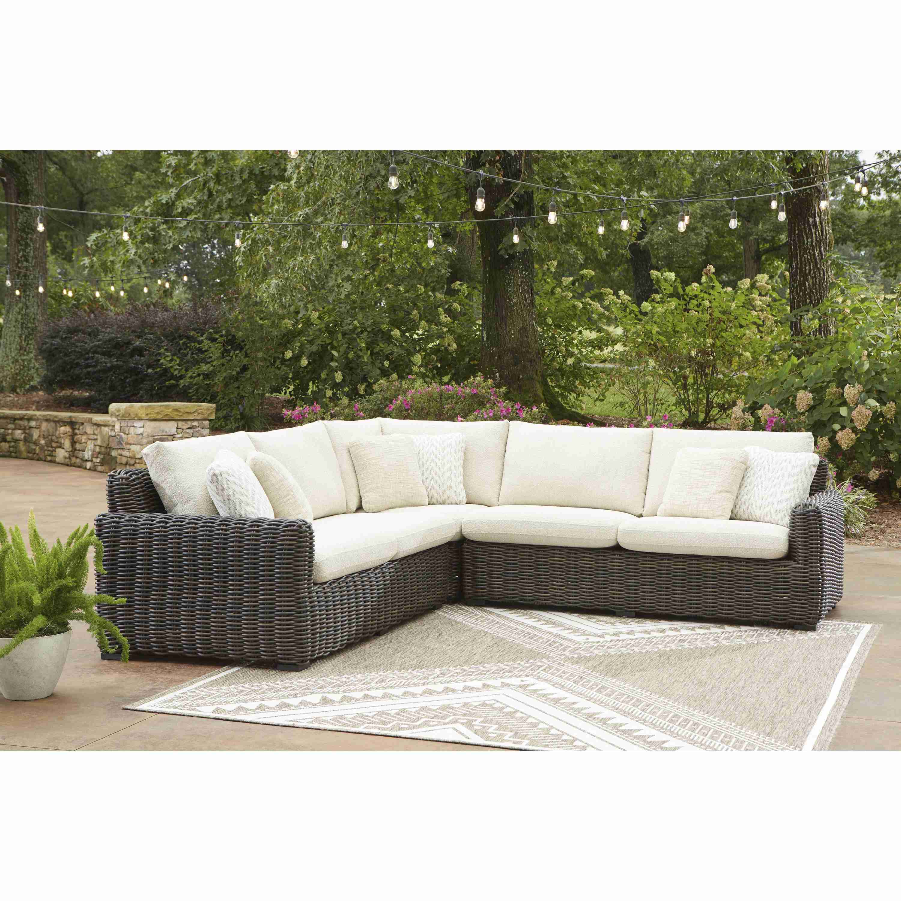 Signature Design by Ashley Kimora P711P1 3 pc Outdoor Sectional - Image 1