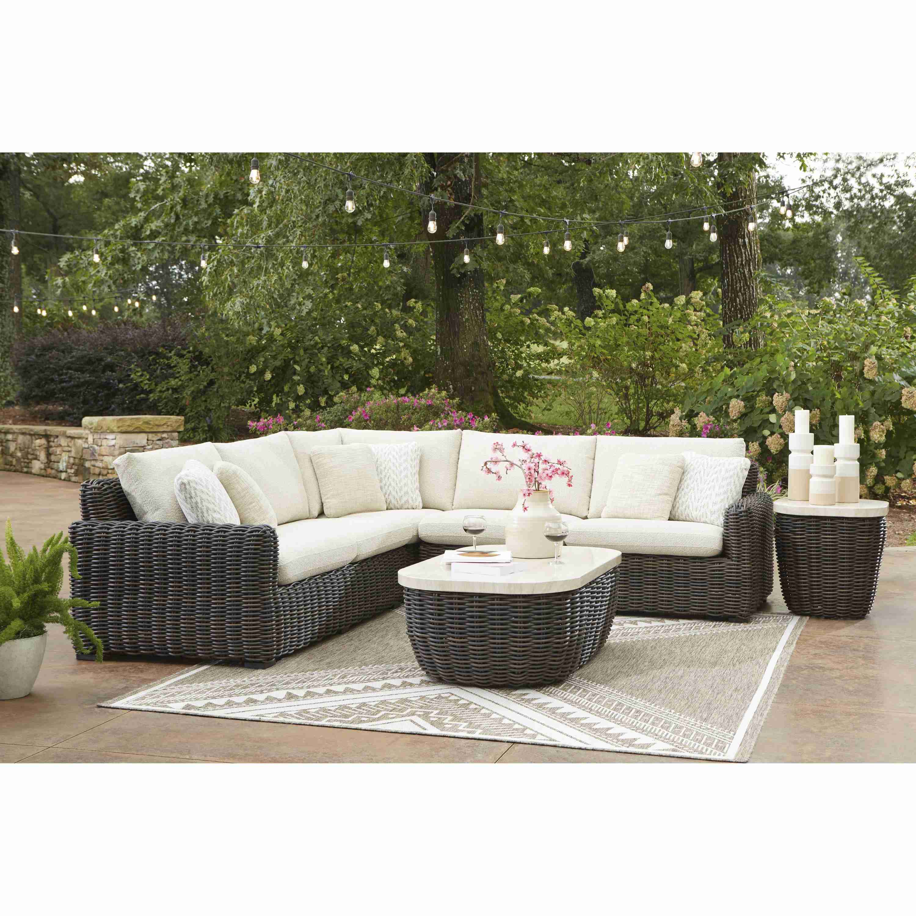 Signature Design by Ashley Kimora P711P1 3 pc Outdoor Sectional - Image 2