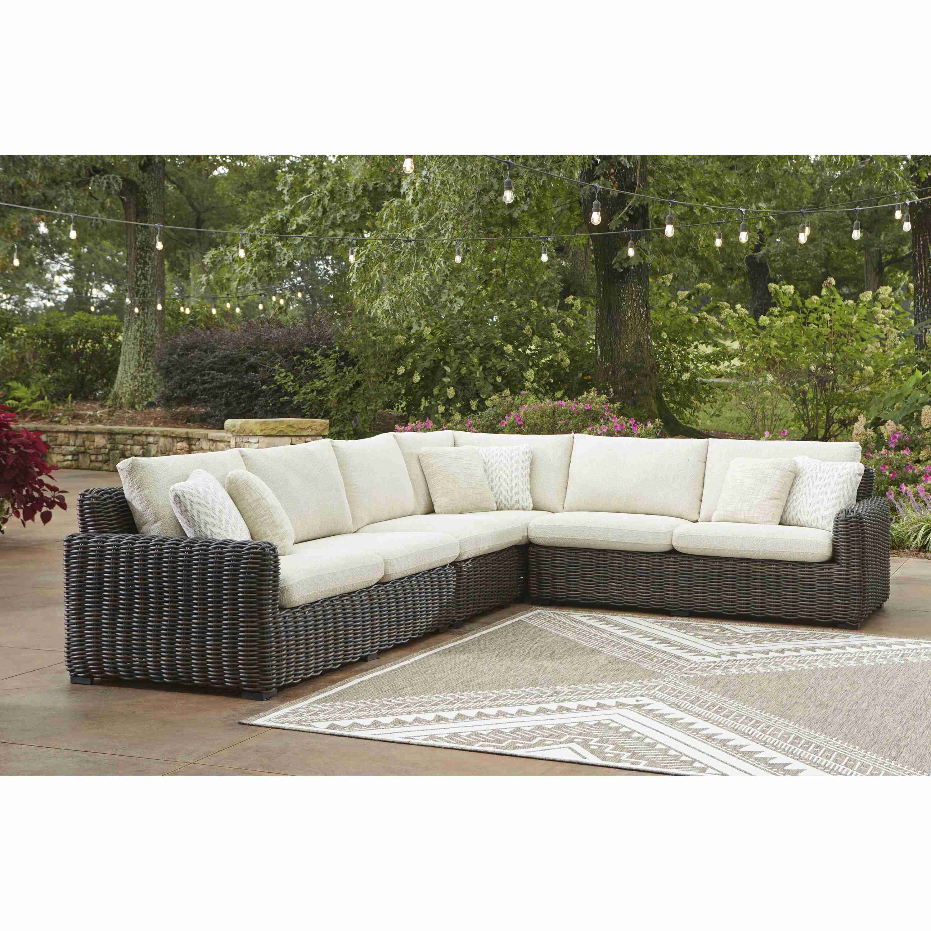 Signature Design by Ashley Kimora P711P2 4 pc Outdoor Sectional - Image 2