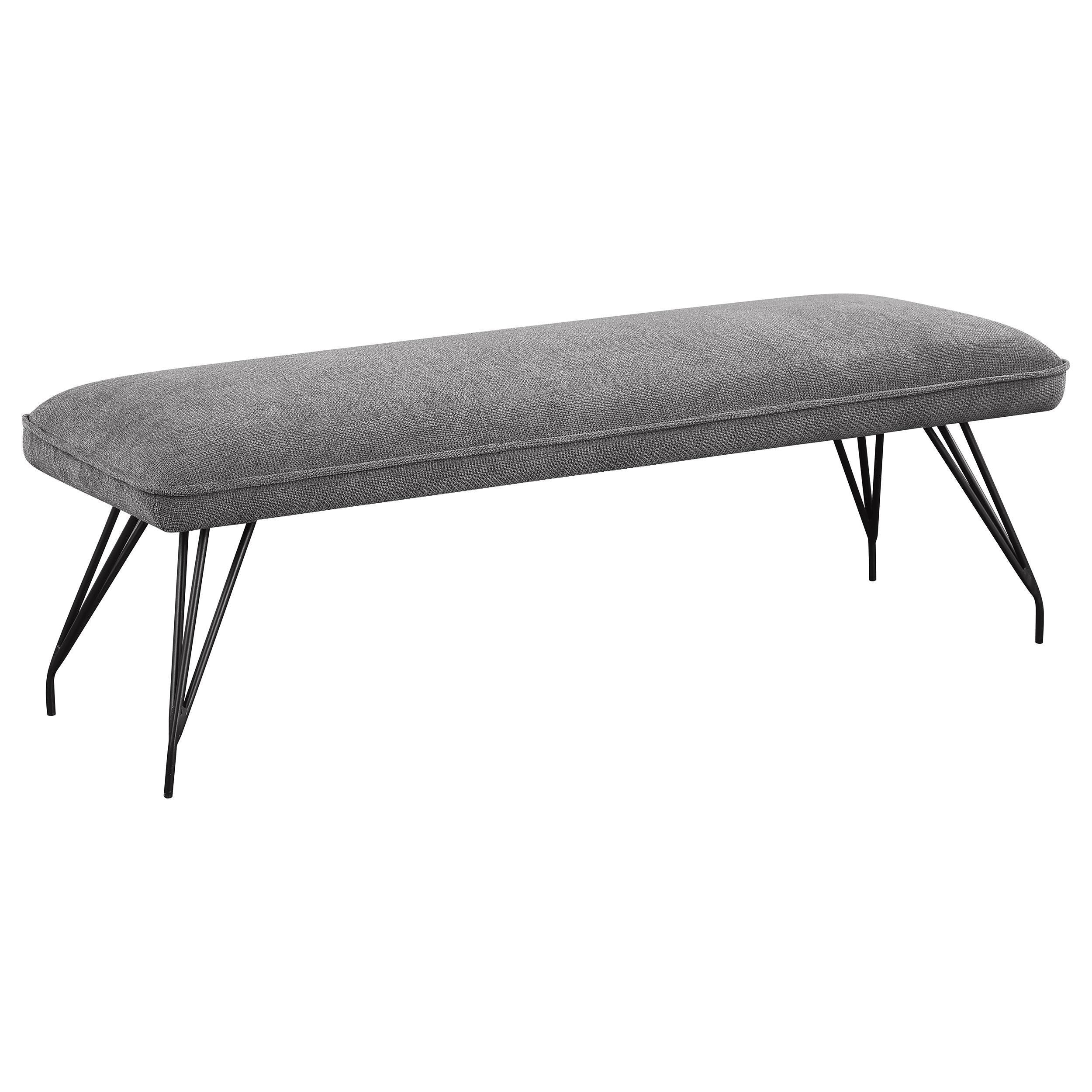 Coaster Furniture Dodson 108487 Fabric Upholstered Dining Bench - Grey - Image 1