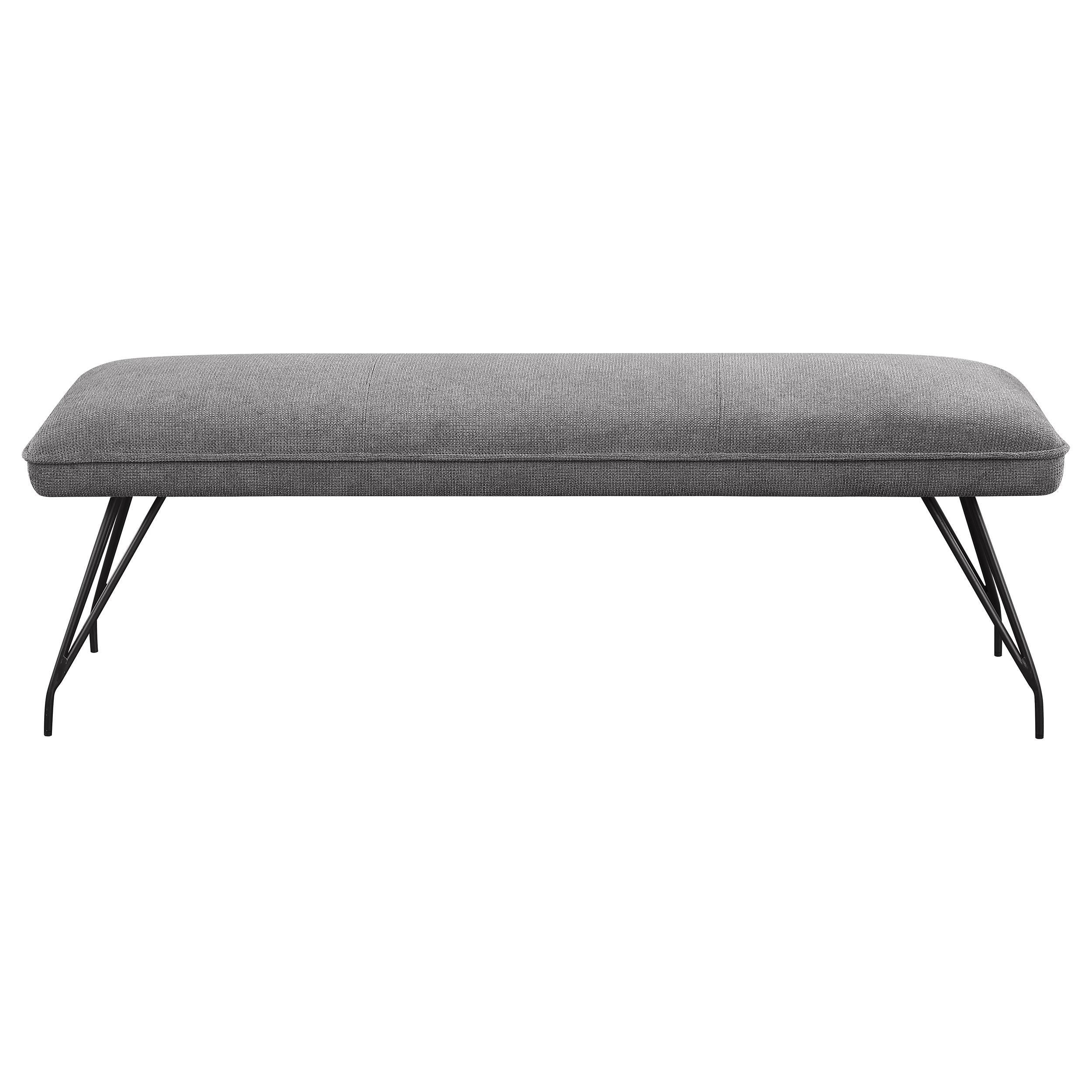 Coaster Furniture Dodson 108487 Fabric Upholstered Dining Bench - Grey - Image 2