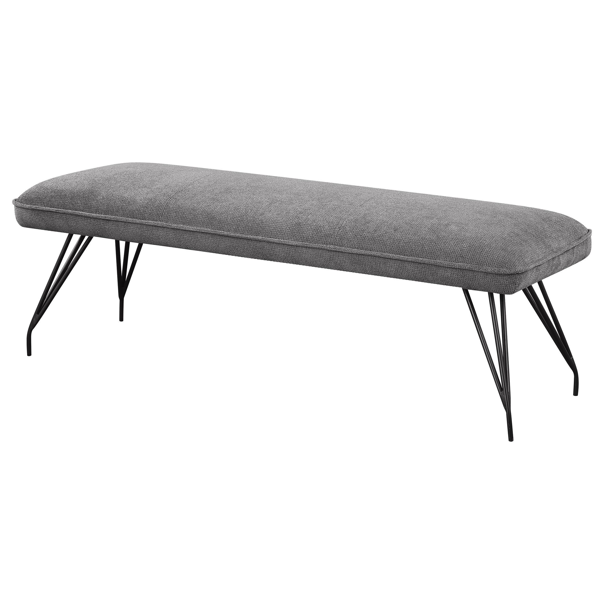 Coaster Furniture Dodson 108487 Fabric Upholstered Dining Bench - Grey - Image 3