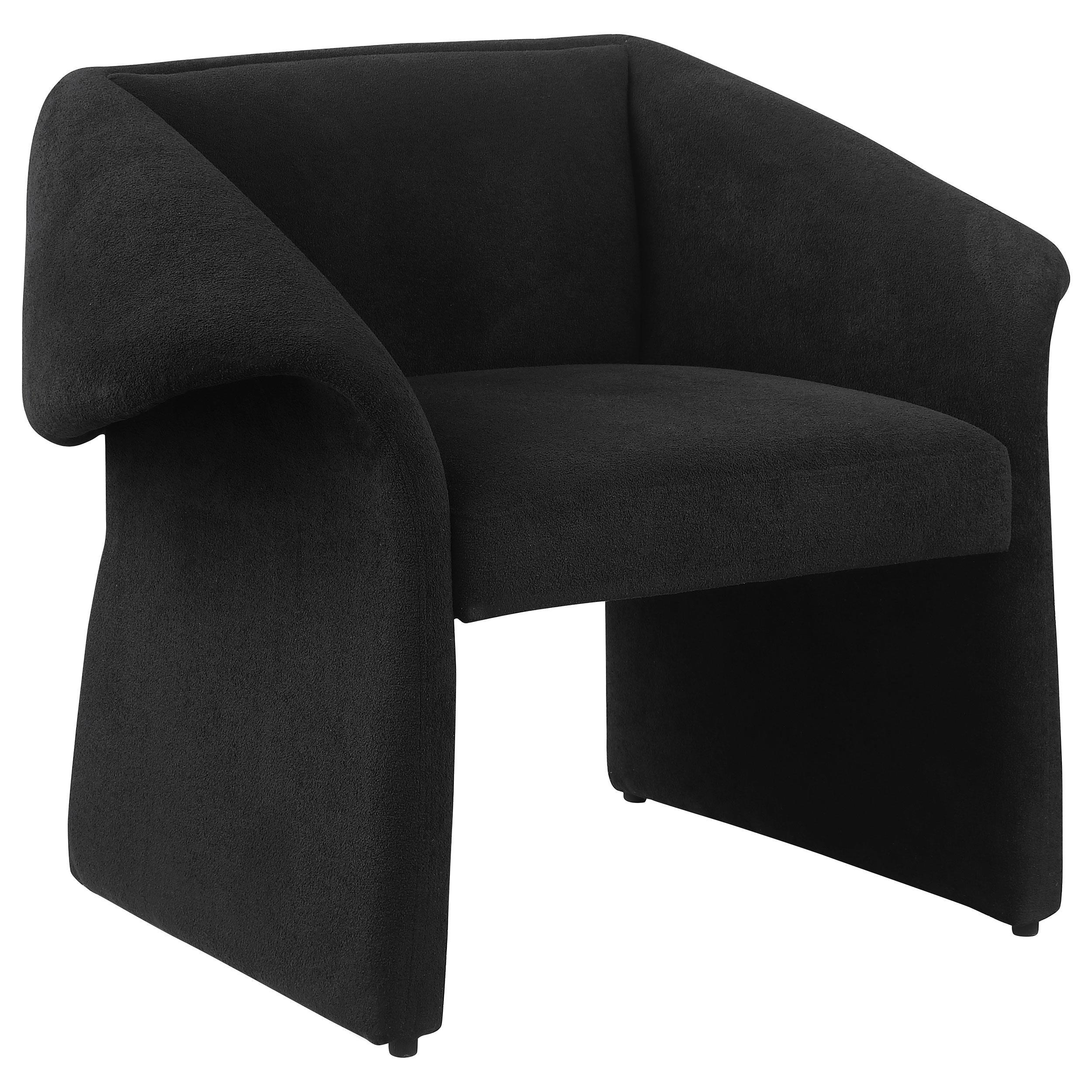 Coaster Furniture Ramsey 907524 Upholstered Sloped Arm Accent Chair - Black - Image 1