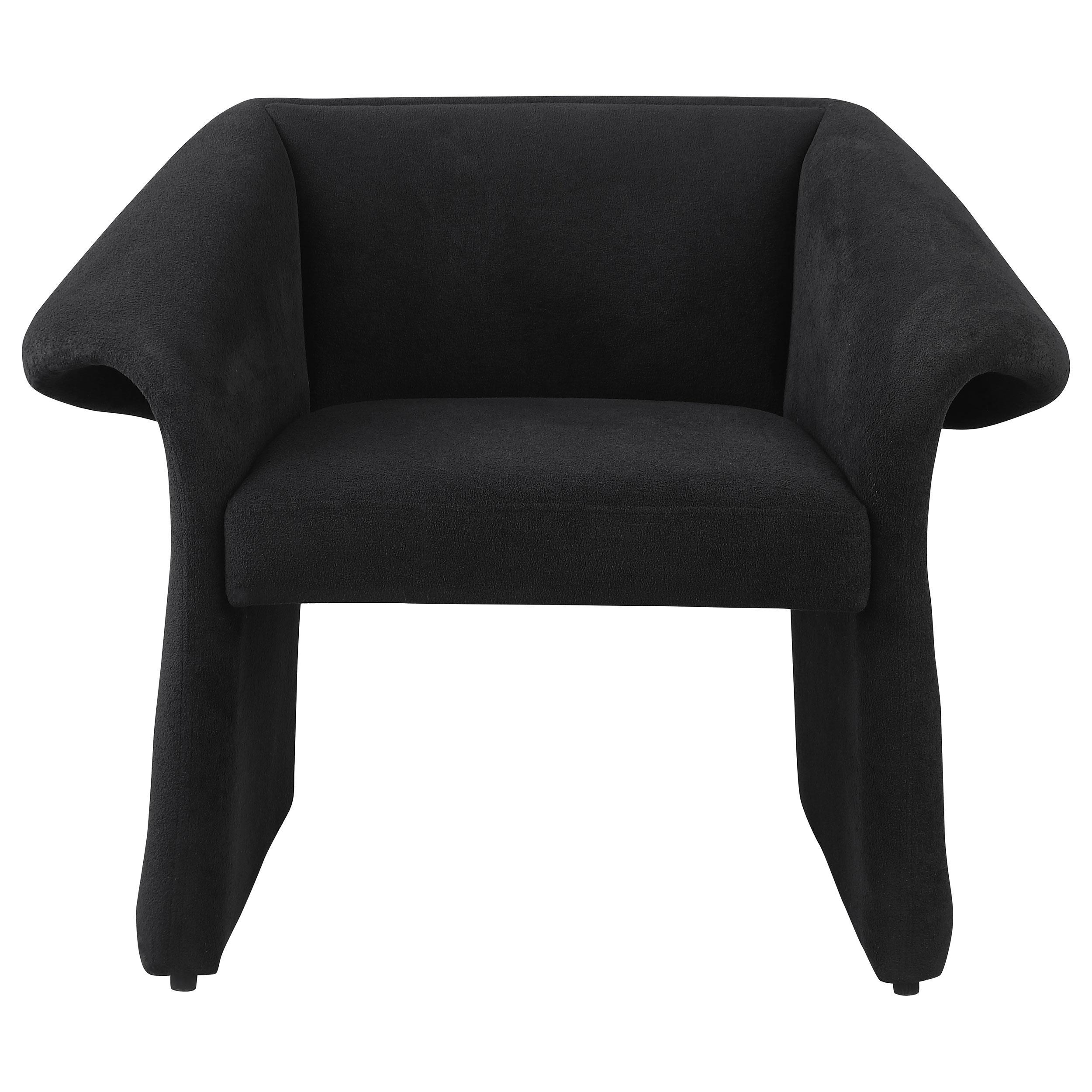Coaster Furniture Ramsey 907524 Upholstered Sloped Arm Accent Chair - Black - Image 3