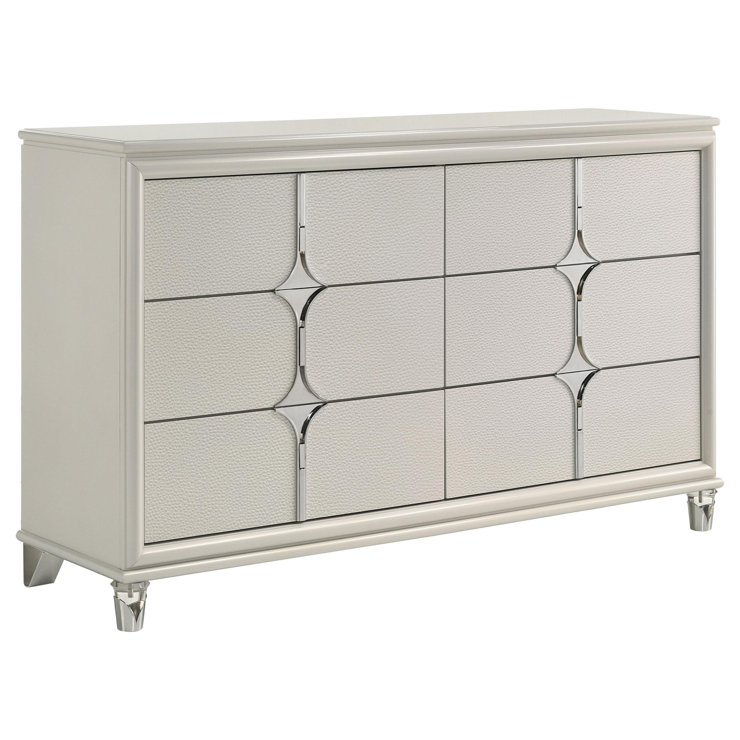 Coaster Furniture Olivia 224953 6-Drawer Dresser Cabinet - Pearl White - Image 1