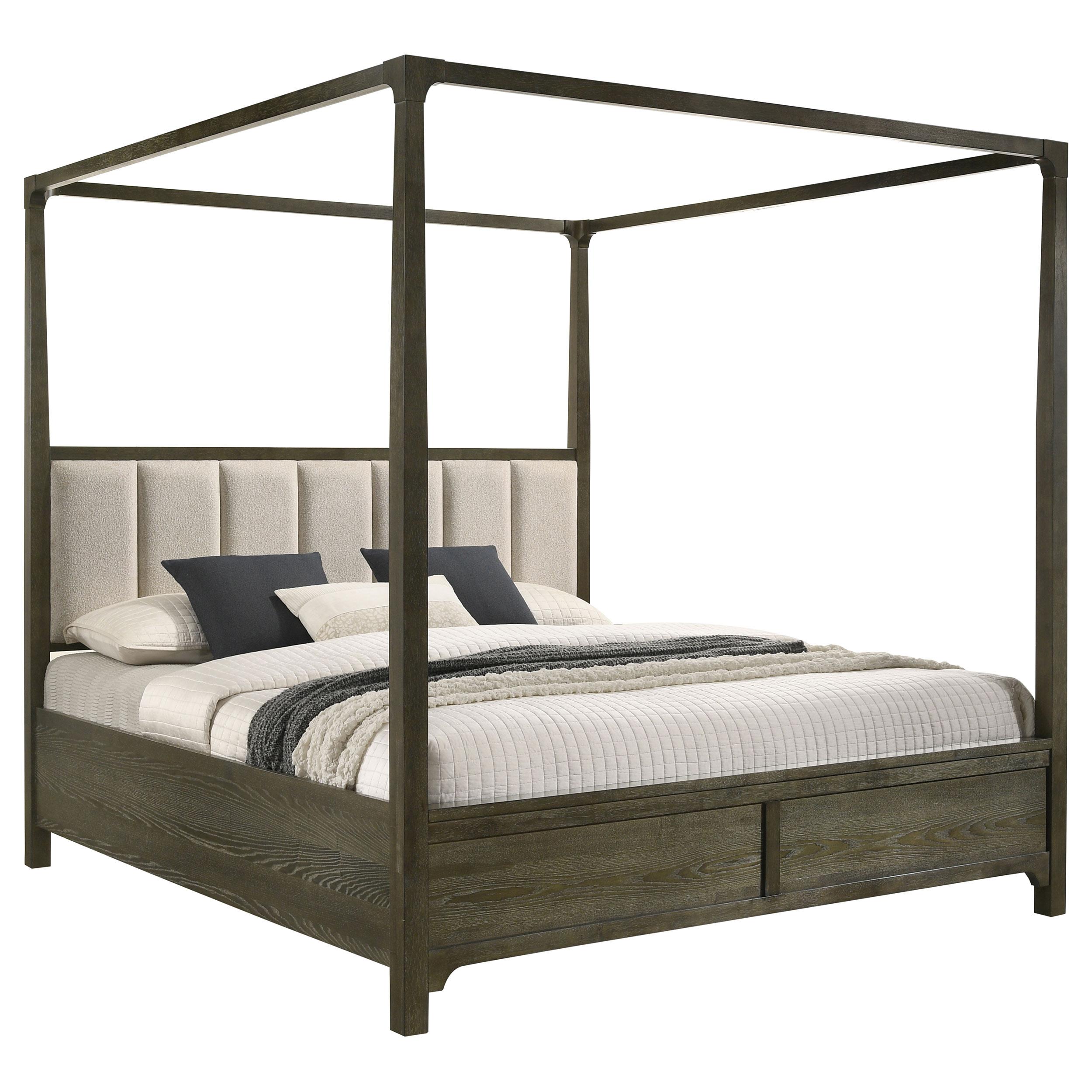 Coaster Furniture Gran Park 224931Q Queen Canopy Bed - Dark Cocoa - Image 1