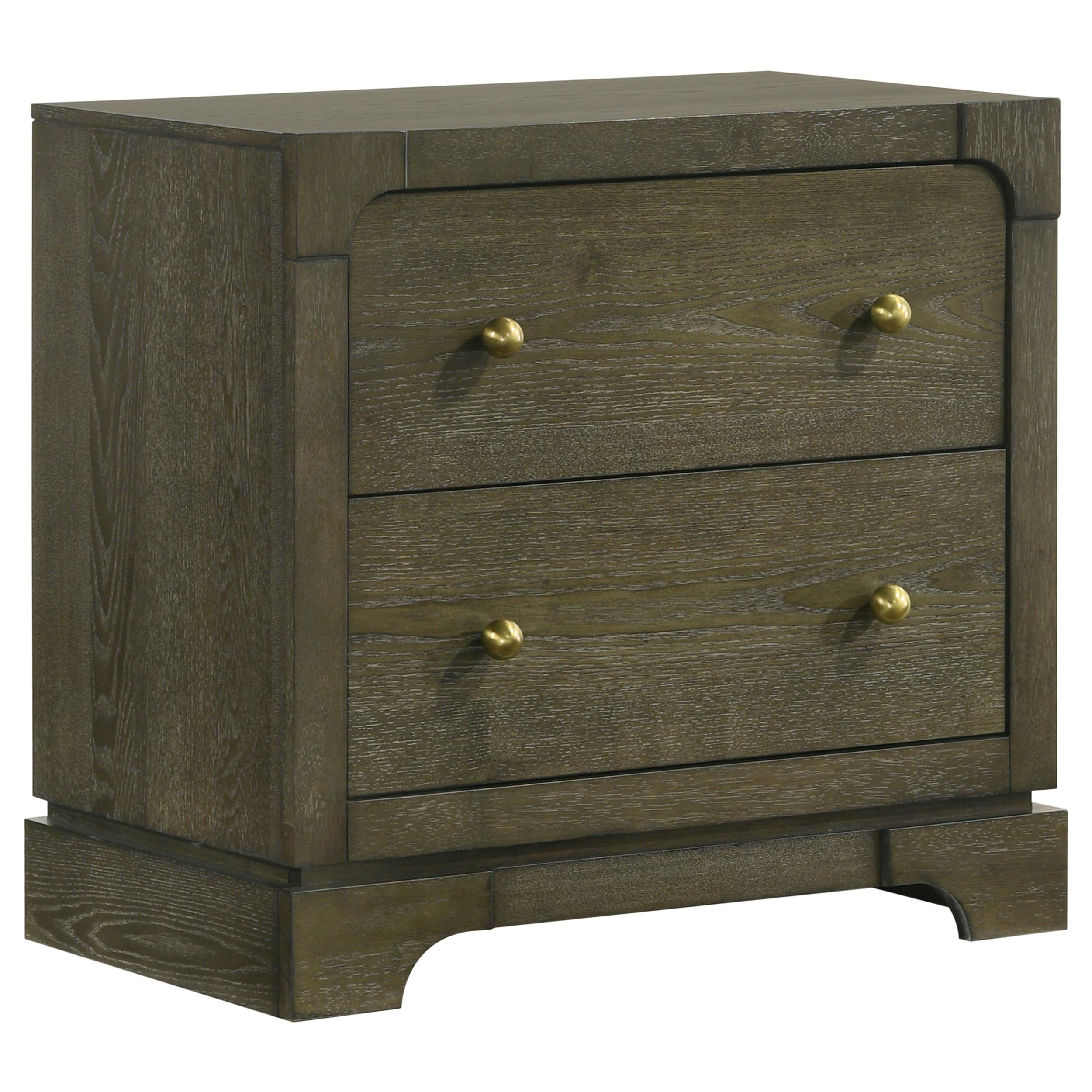 Coaster Furniture Gran Park 224932 2-Drawer Nightstand Bedside Table – Dark Cocoa