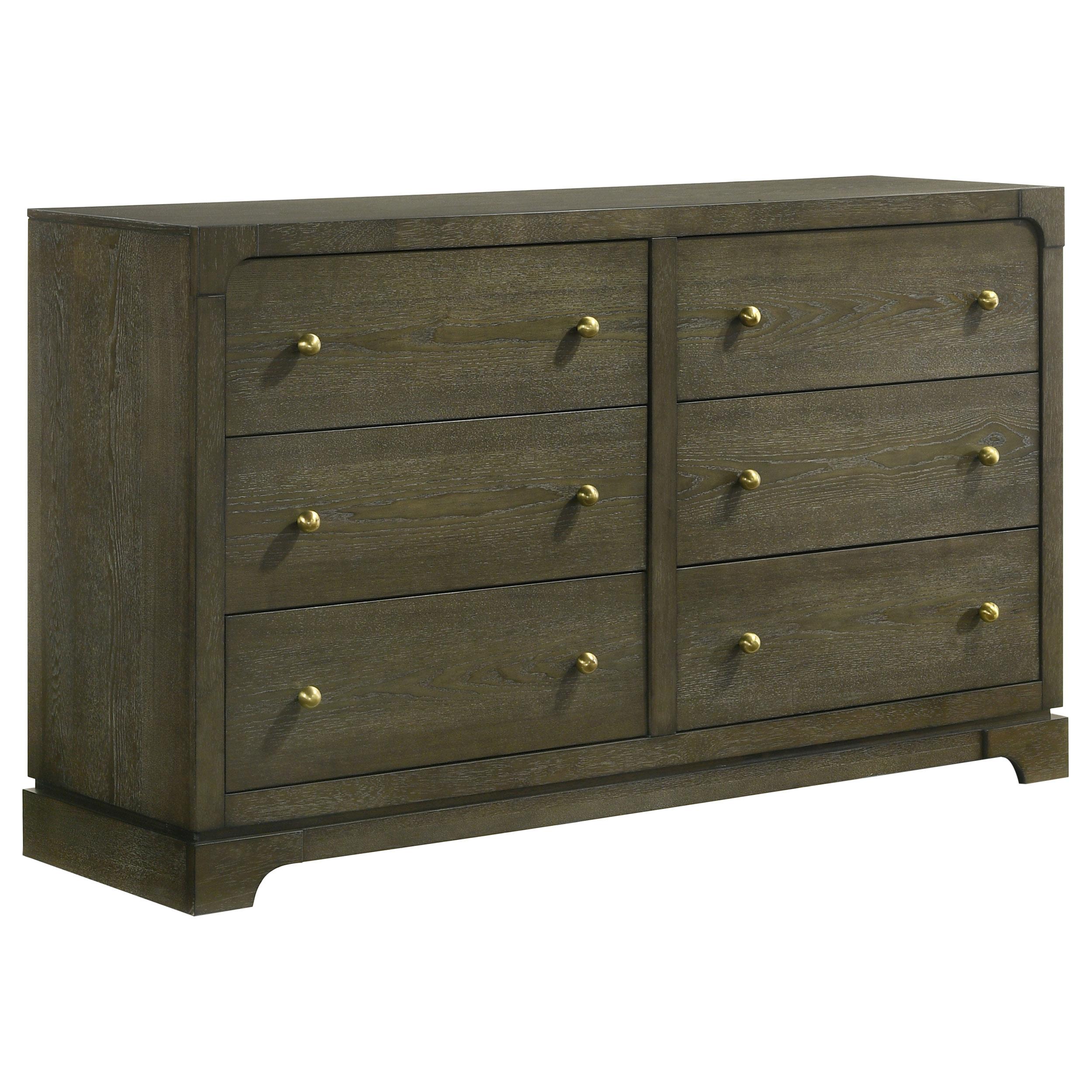 Coaster Furniture Gran Park 224933 6-Drawer Dresser Cabinet - Dark Cocoa - Image 1