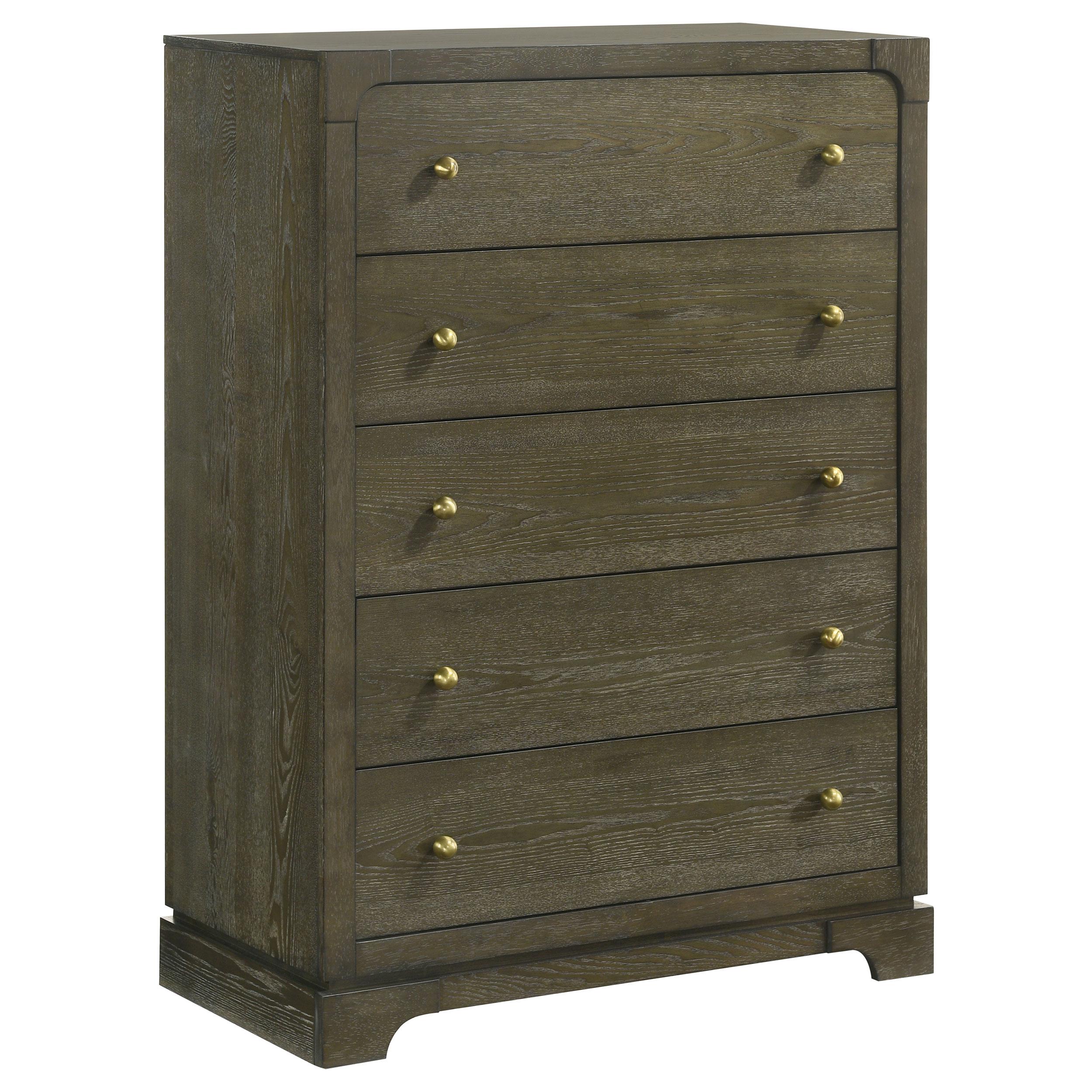 Coaster Furniture Gran Park 224935 5-Drawer Bedroom Chest of Drawers - Dark Cocoa - Image 1