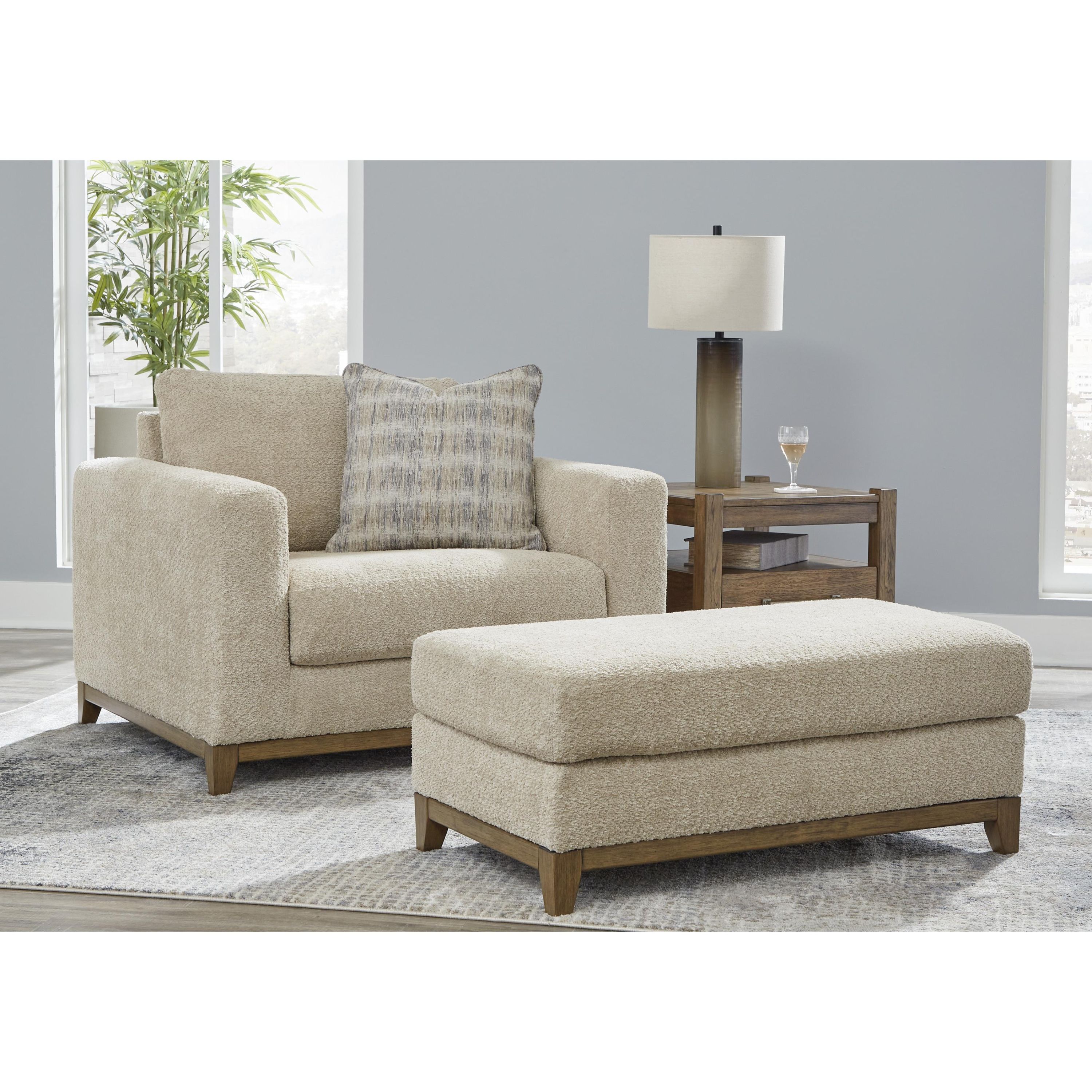 Signature Design by Ashley Parklynn 48902U2 Oversized Chair and Ottoman - Image 1