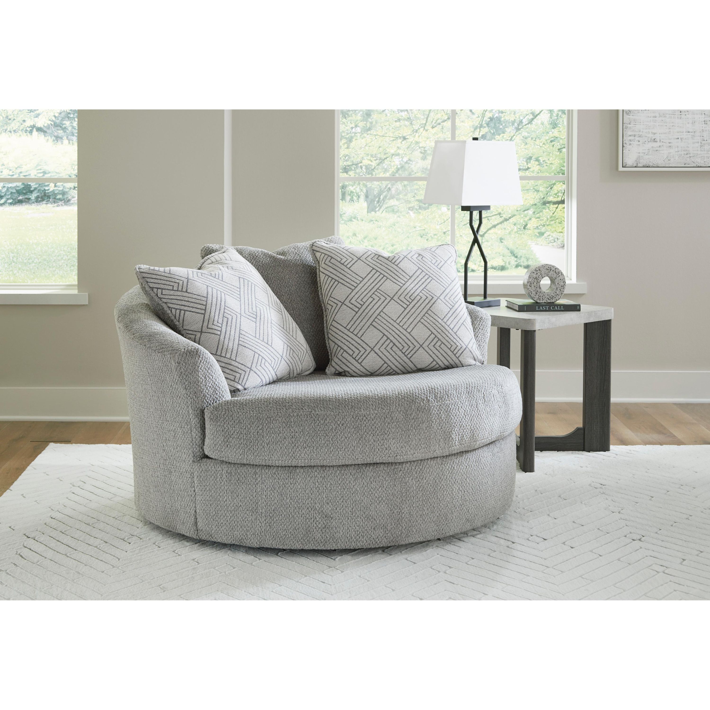 Signature Design by Ashley Casselbury 52906U1 Oversized Swivel Chair and Ottoman - Image 2