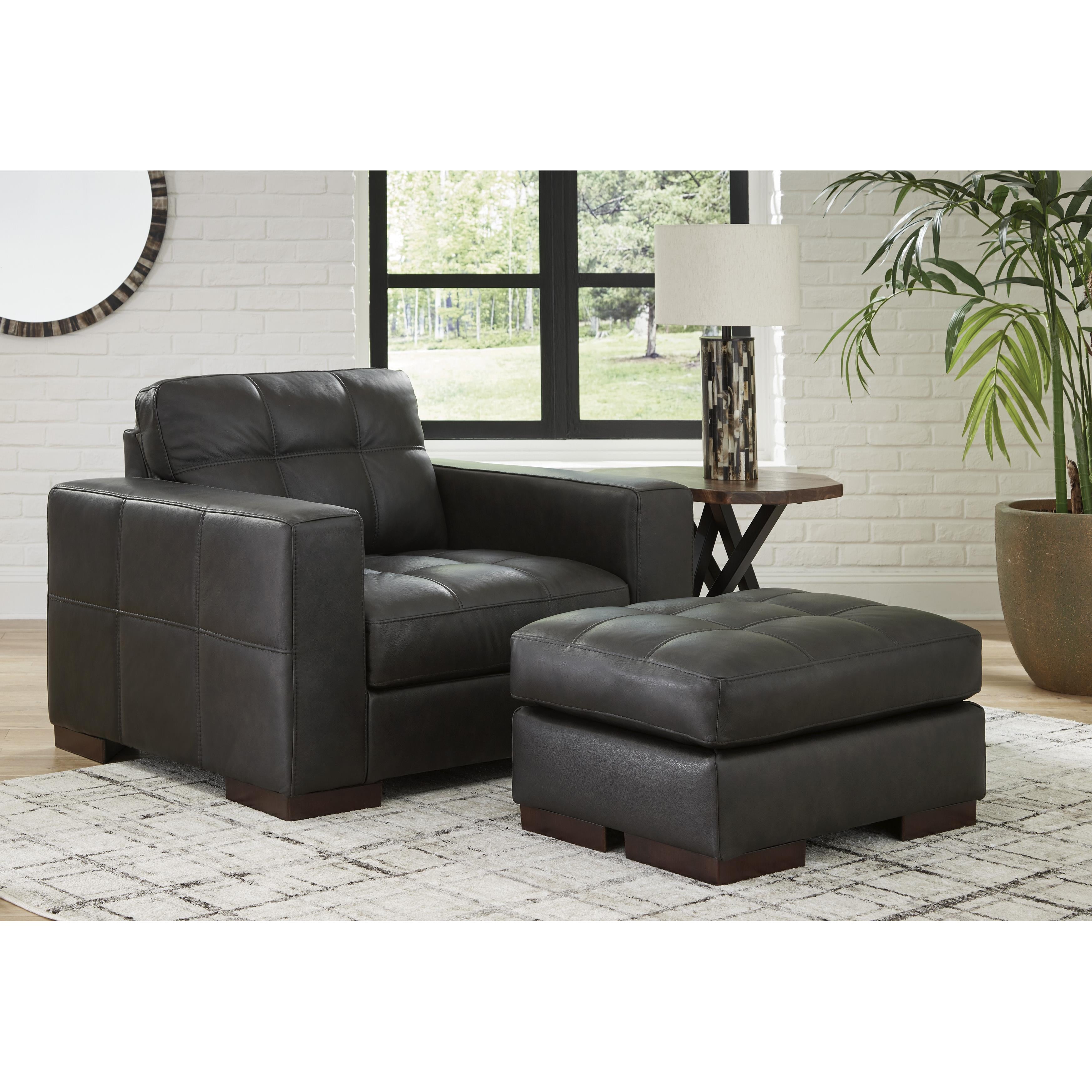 Signature Design by Ashley Luigi 56506U2 Oversized Chair and Ottoman - Image 1