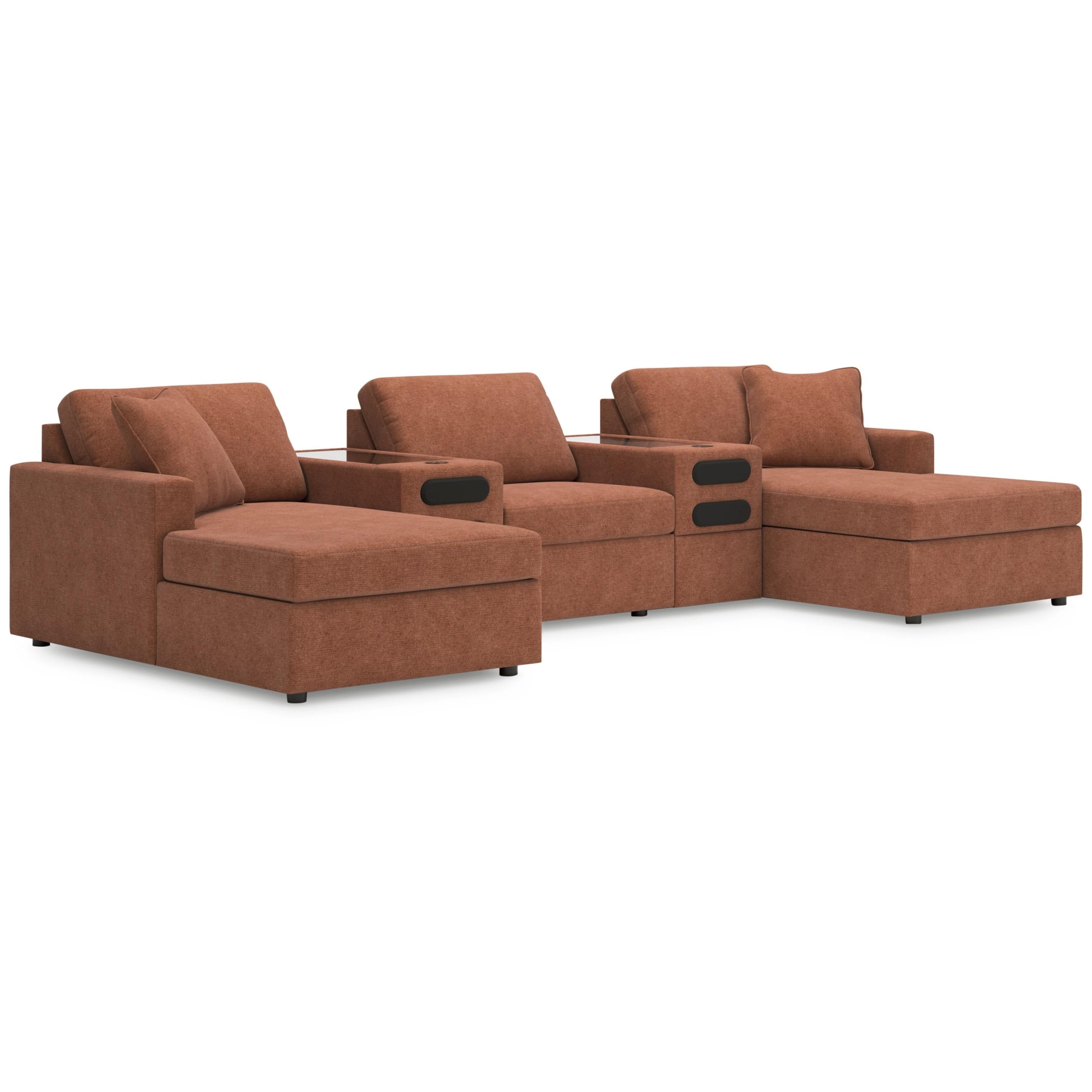 Signature Design by Ashley Modmax 92102S49 5 pc Double Chaise with Audio Consoles - Image 1